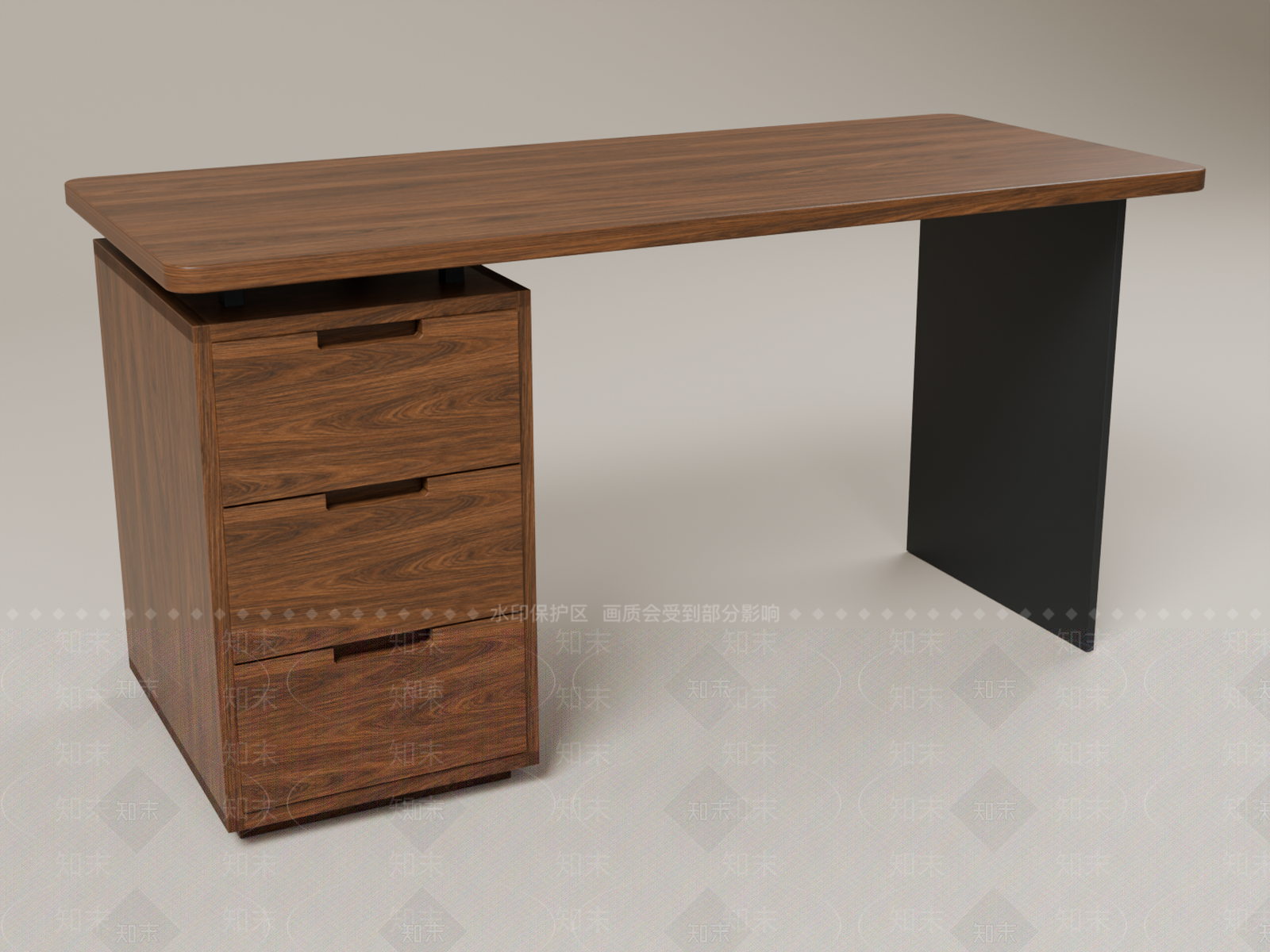 中古风书桌3D模型下载【ID:1233978053】