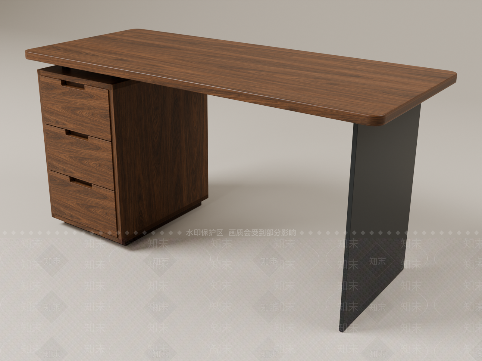 中古风书桌3D模型下载【ID:1233978053】