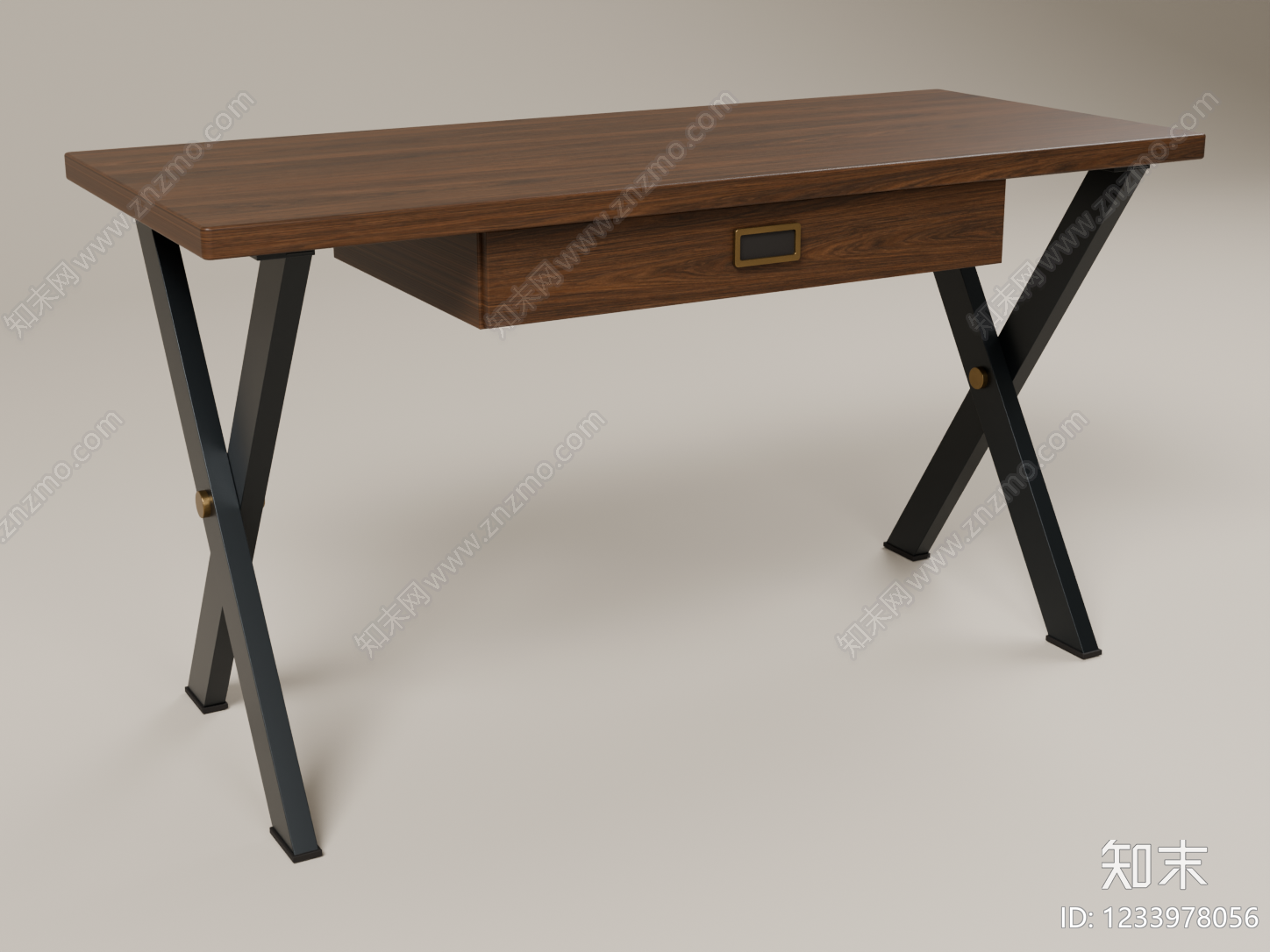 中古风书桌3D模型下载【ID:1233978056】