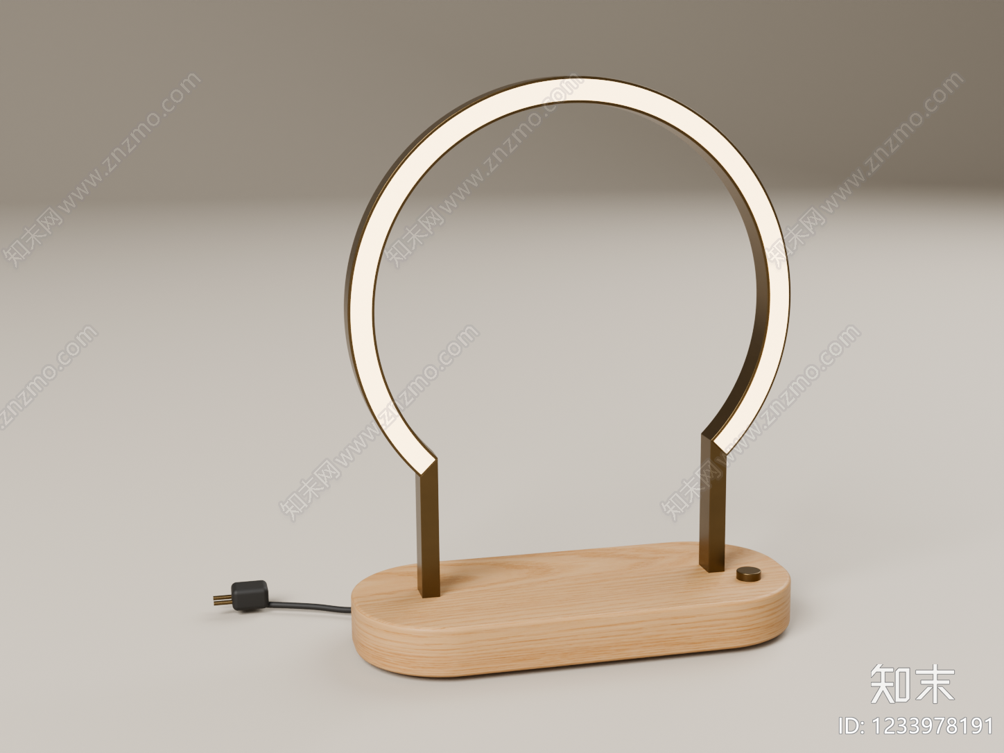 原木风台灯3D模型下载【ID:1233978191】