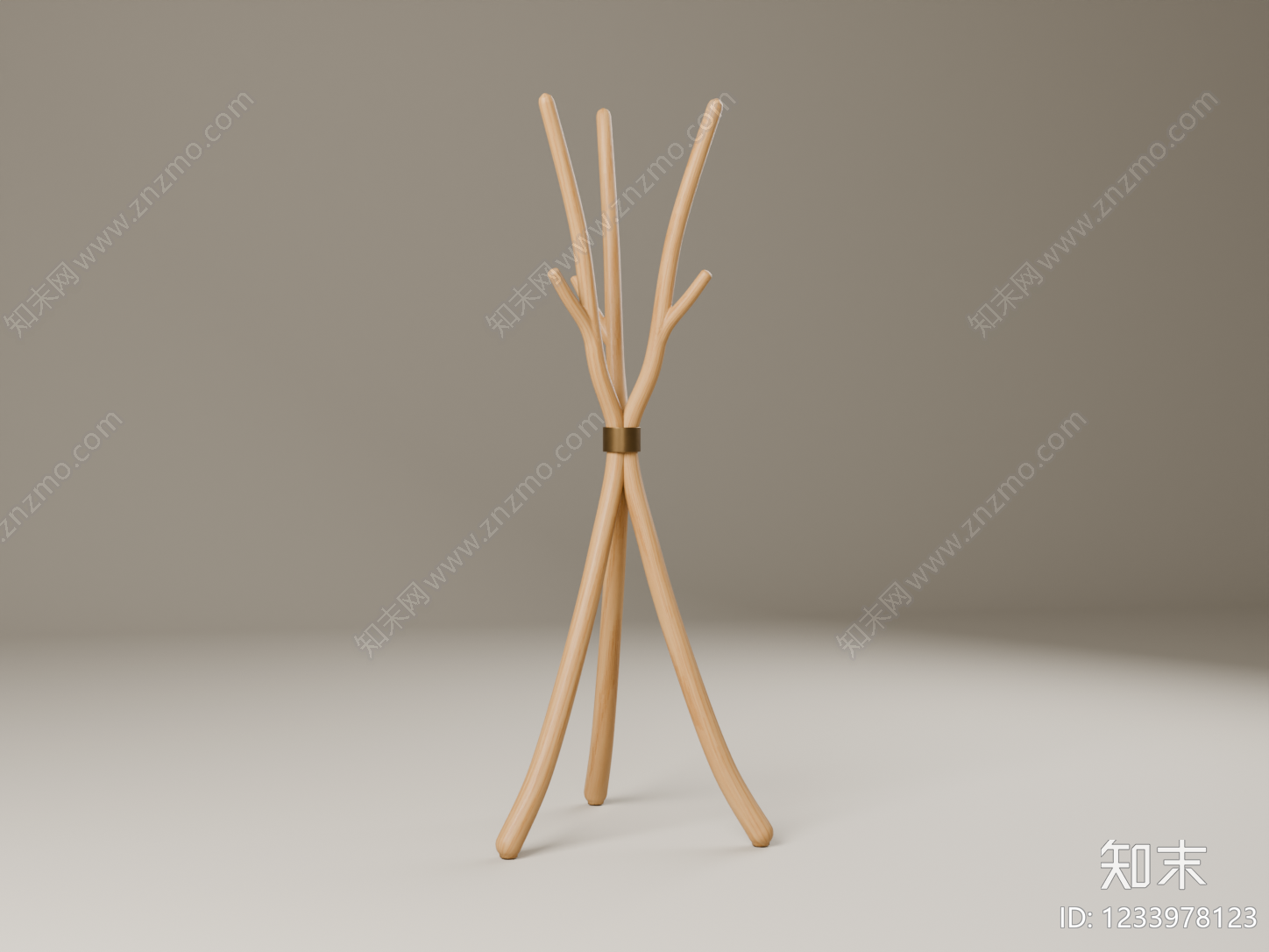 原木风衣架3D模型下载【ID:1233978123】