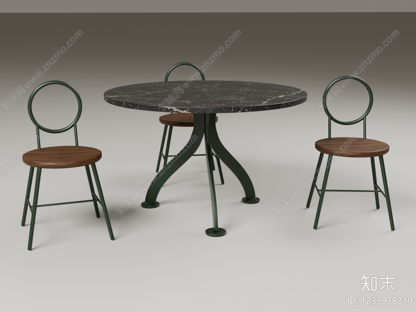 现代餐桌椅3D模型下载【ID:1233978210】