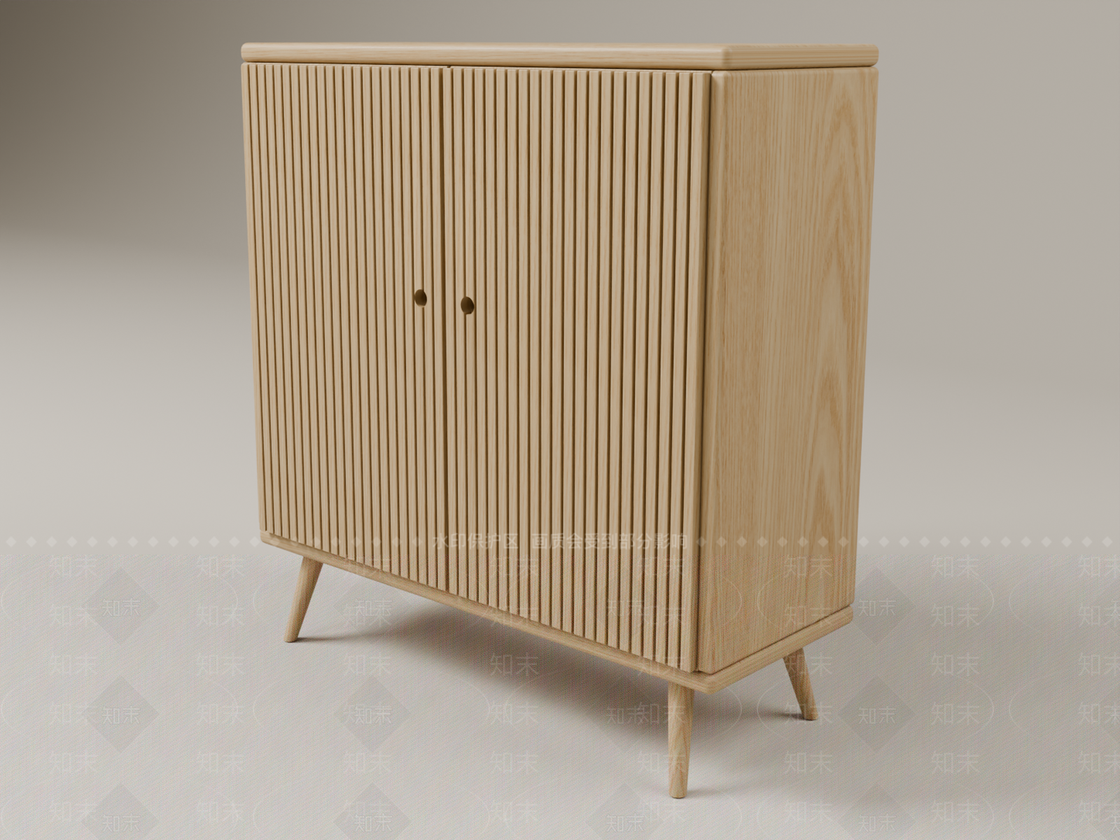 原木风鞋柜3D模型下载【ID:1233978330】