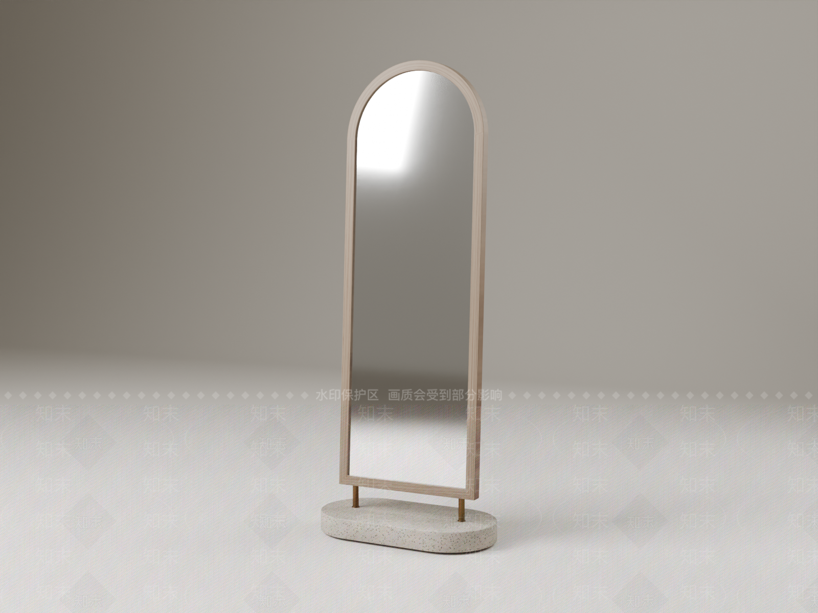 原木风镜子3D模型下载【ID:1233978344】