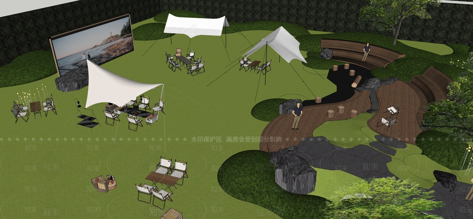 现代主义房车营地SU模型下载【ID:1233978489】