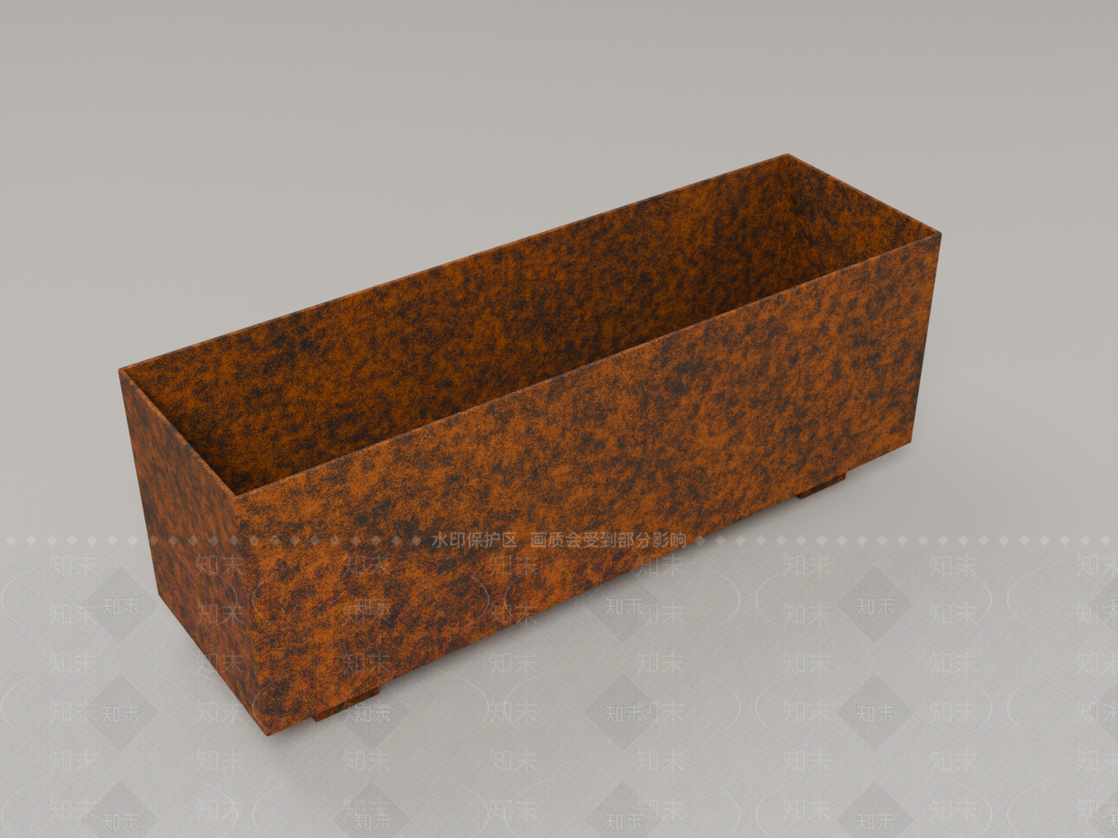 工业风花盆3D模型下载【ID:1233978639】