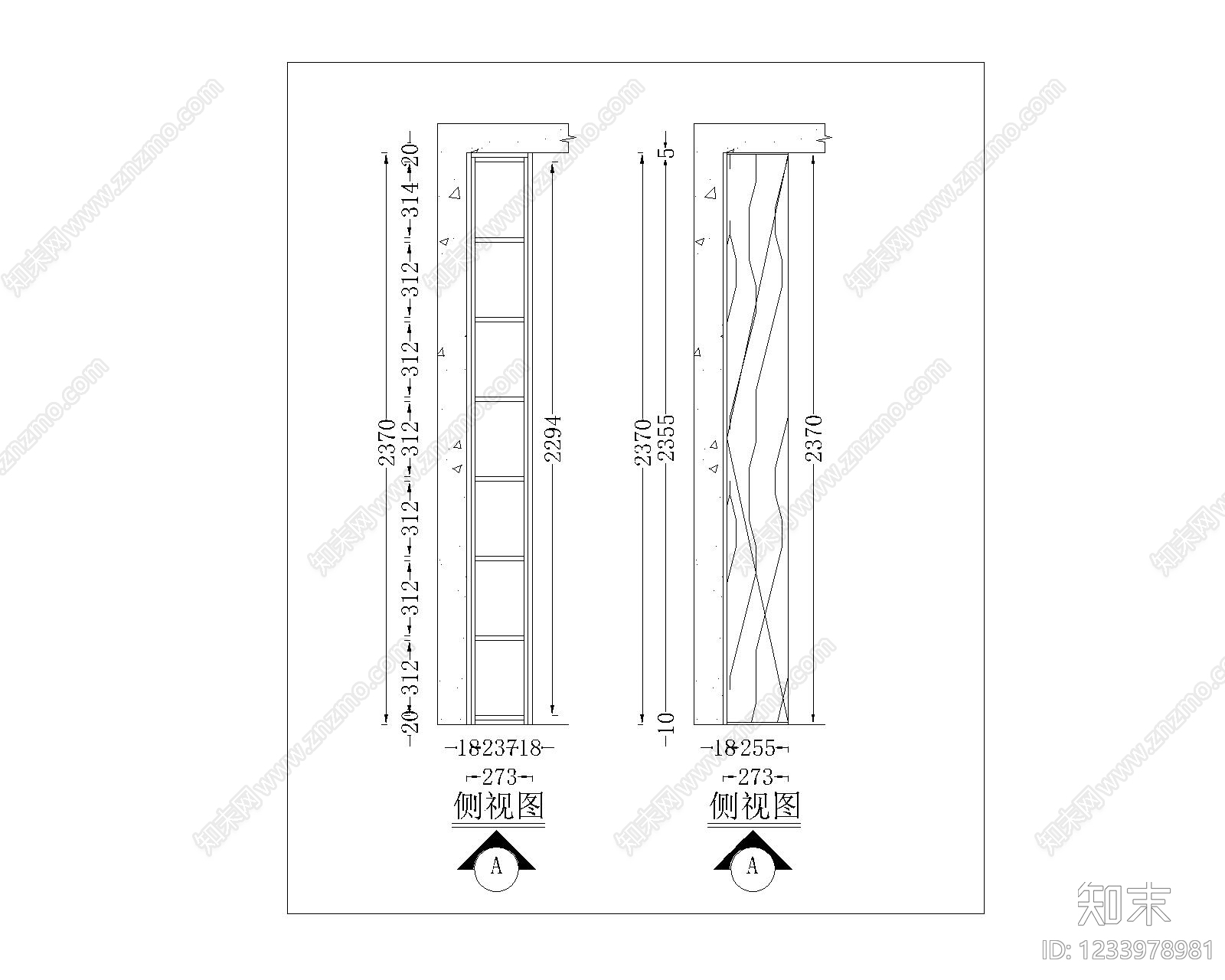 背景墙cad施工图下载【ID:1233978981】