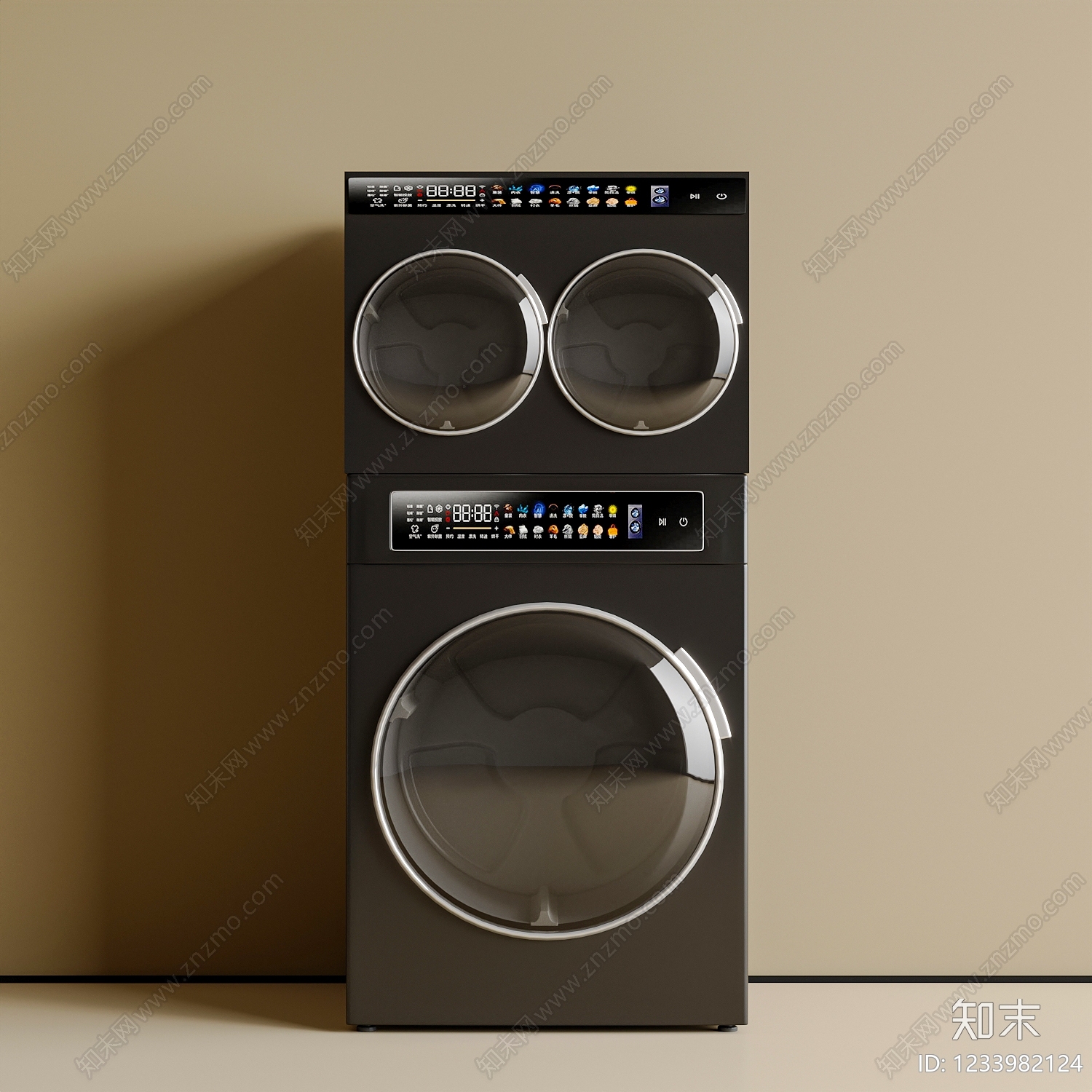 现代洗衣机SU模型下载【ID:1233982124】