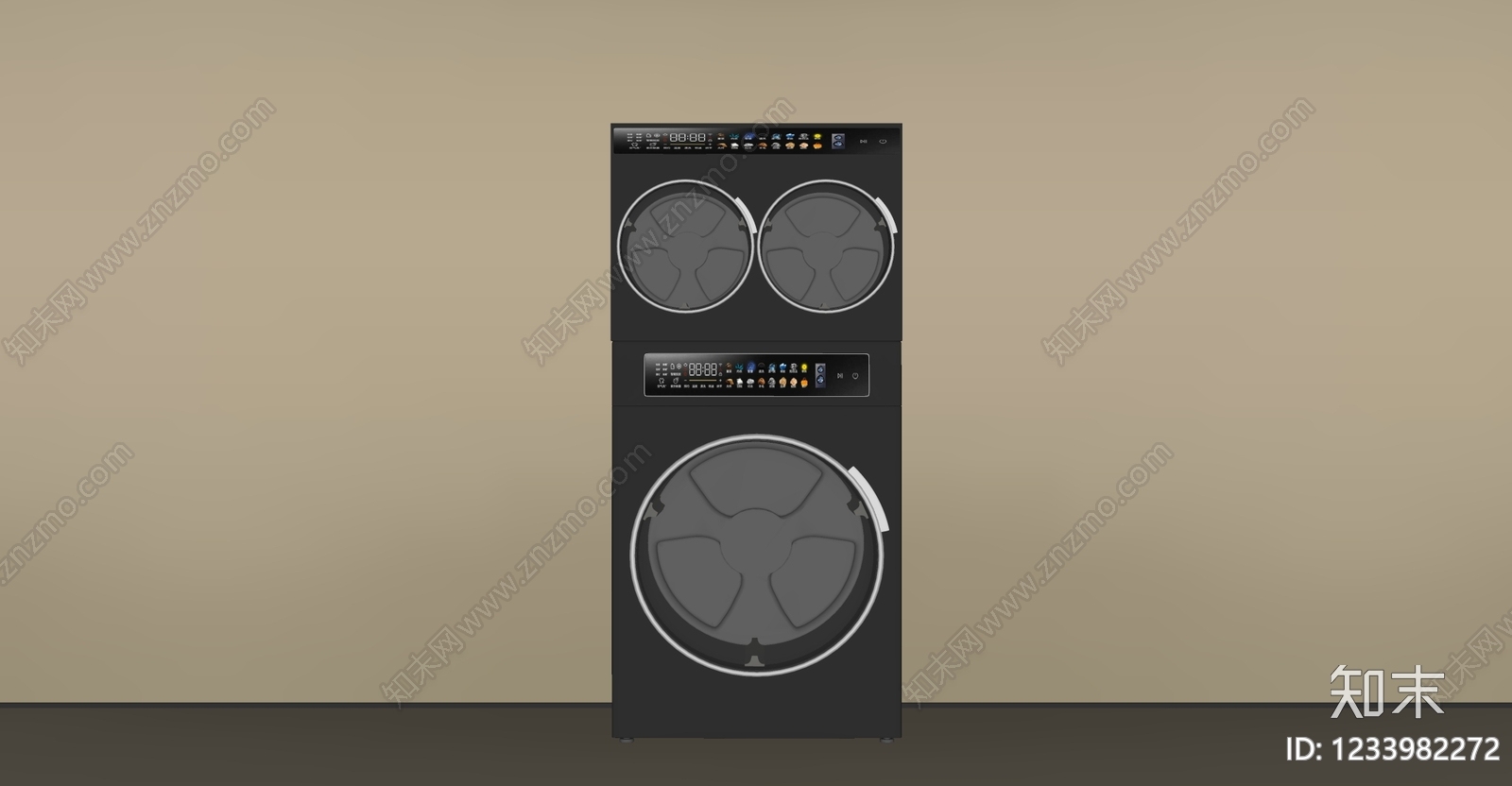 现代简约洗衣机3D模型下载【ID:1233982272】