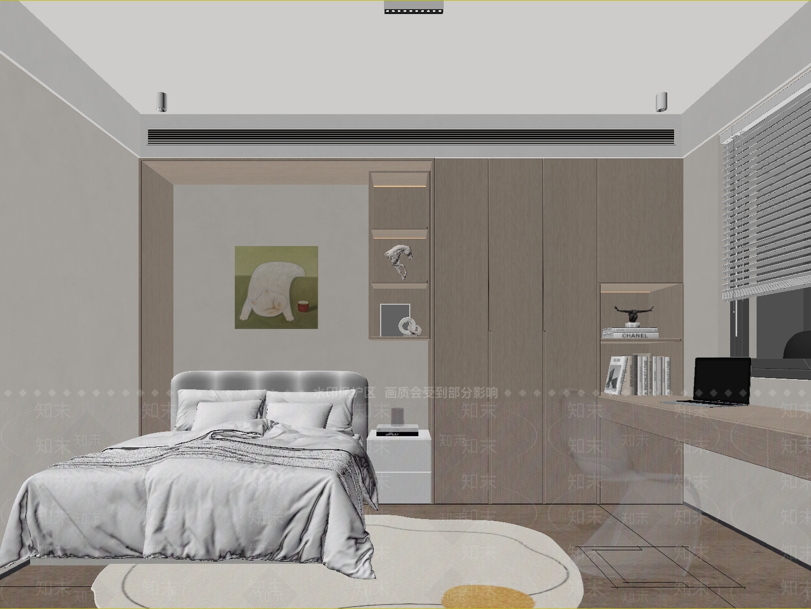 现代简约家居卧室3D模型下载【ID:1233984980】