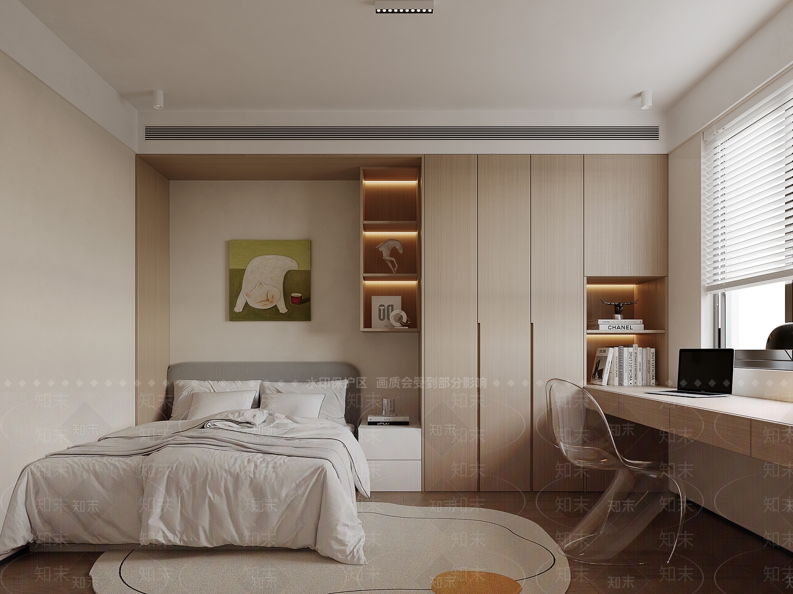 现代简约家居卧室3D模型下载【ID:1233984980】
