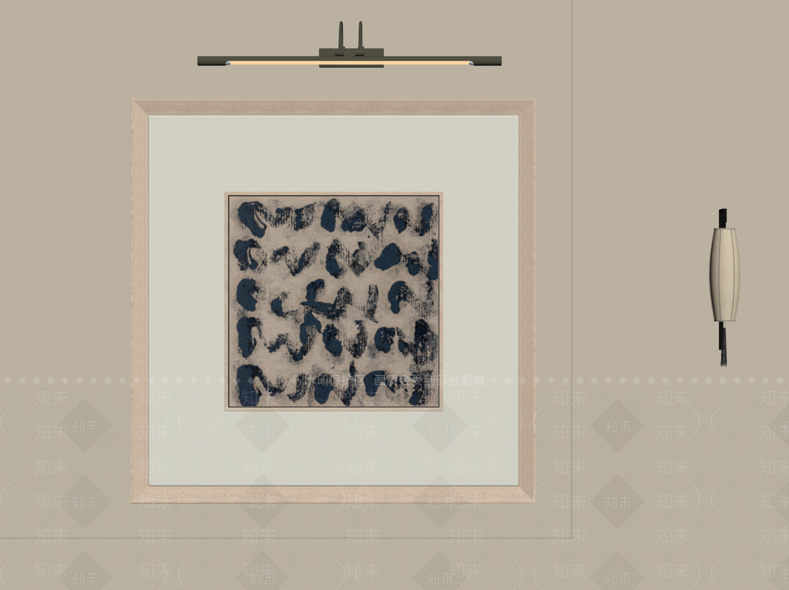 侘寂挂画3D模型下载【ID:1233987325】