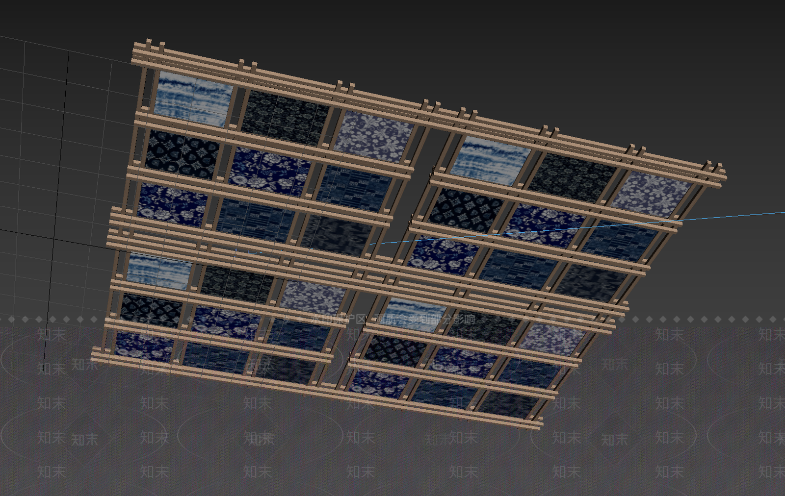 新中式展示墙3D模型下载【ID:1233992345】