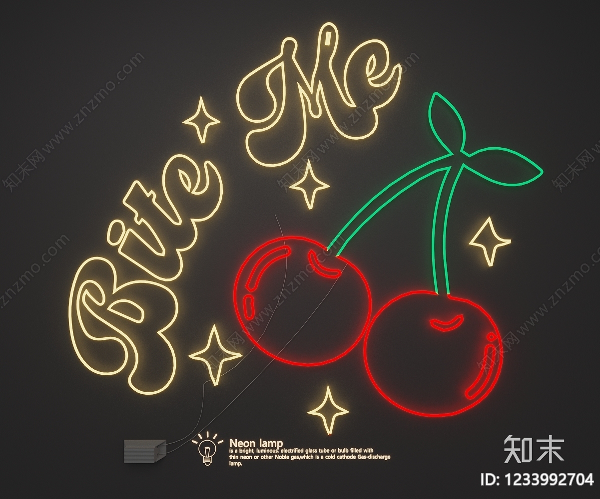 赛博朋克风霓虹灯SU模型下载【ID:1233992704】