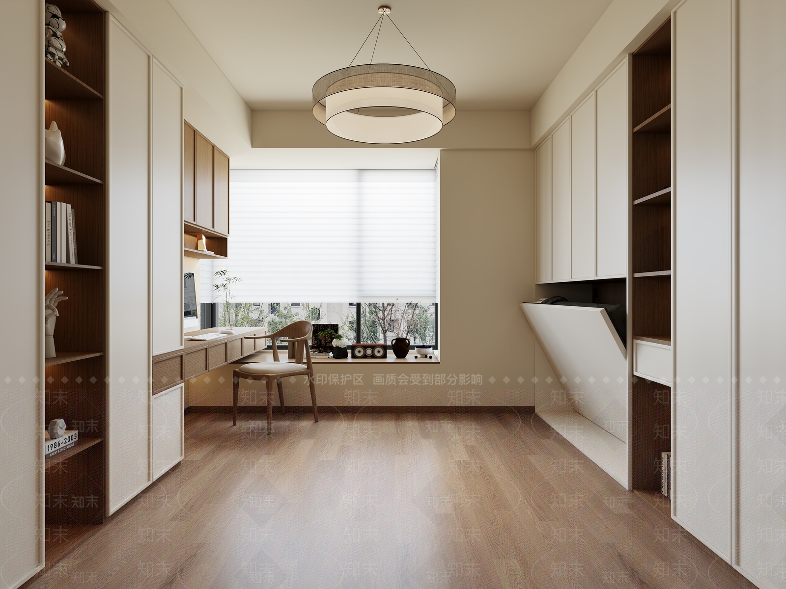 新中式书房3D模型下载【ID:1233995230】