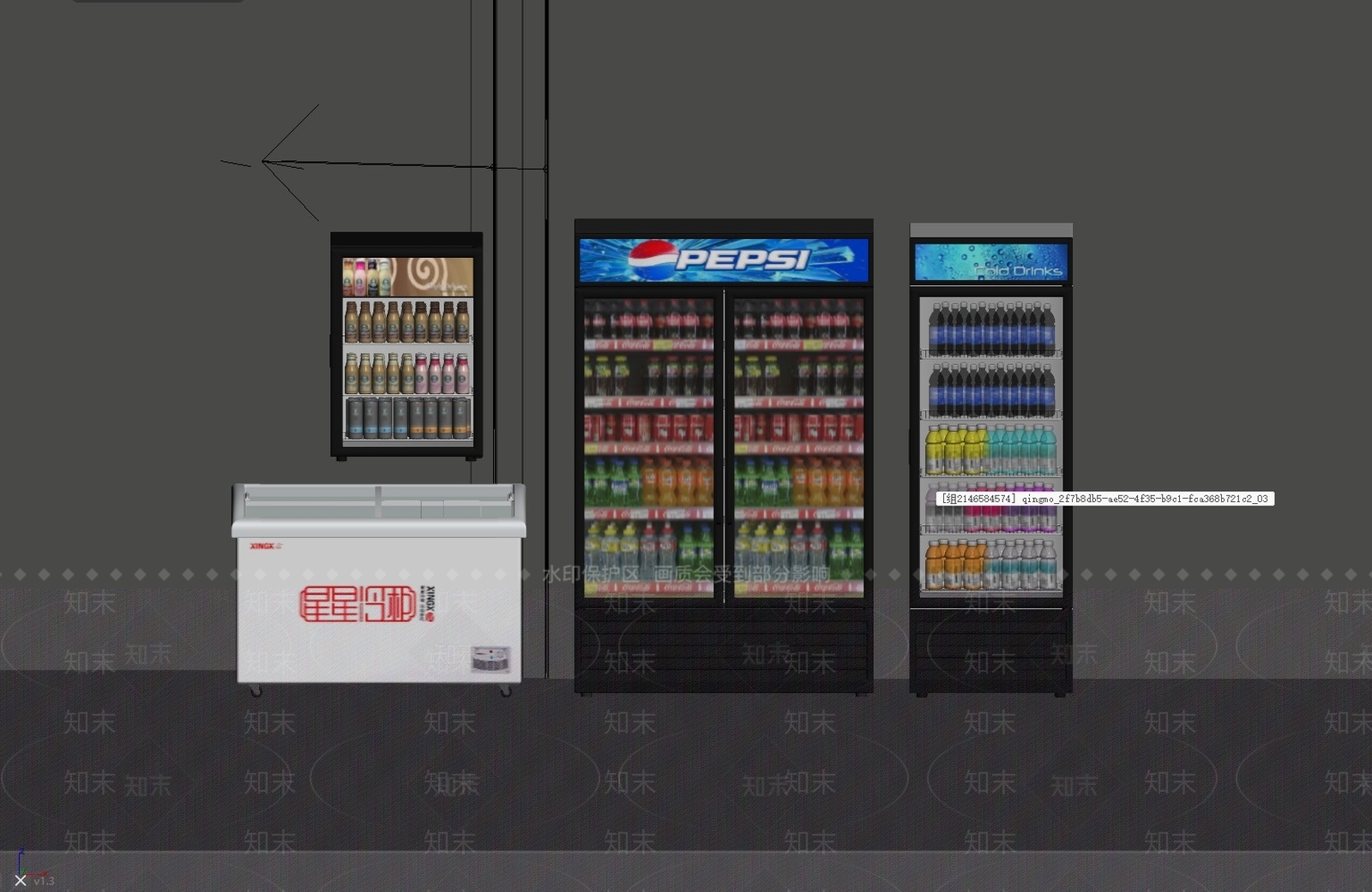 现代冰柜3D模型下载【ID:1233995657】