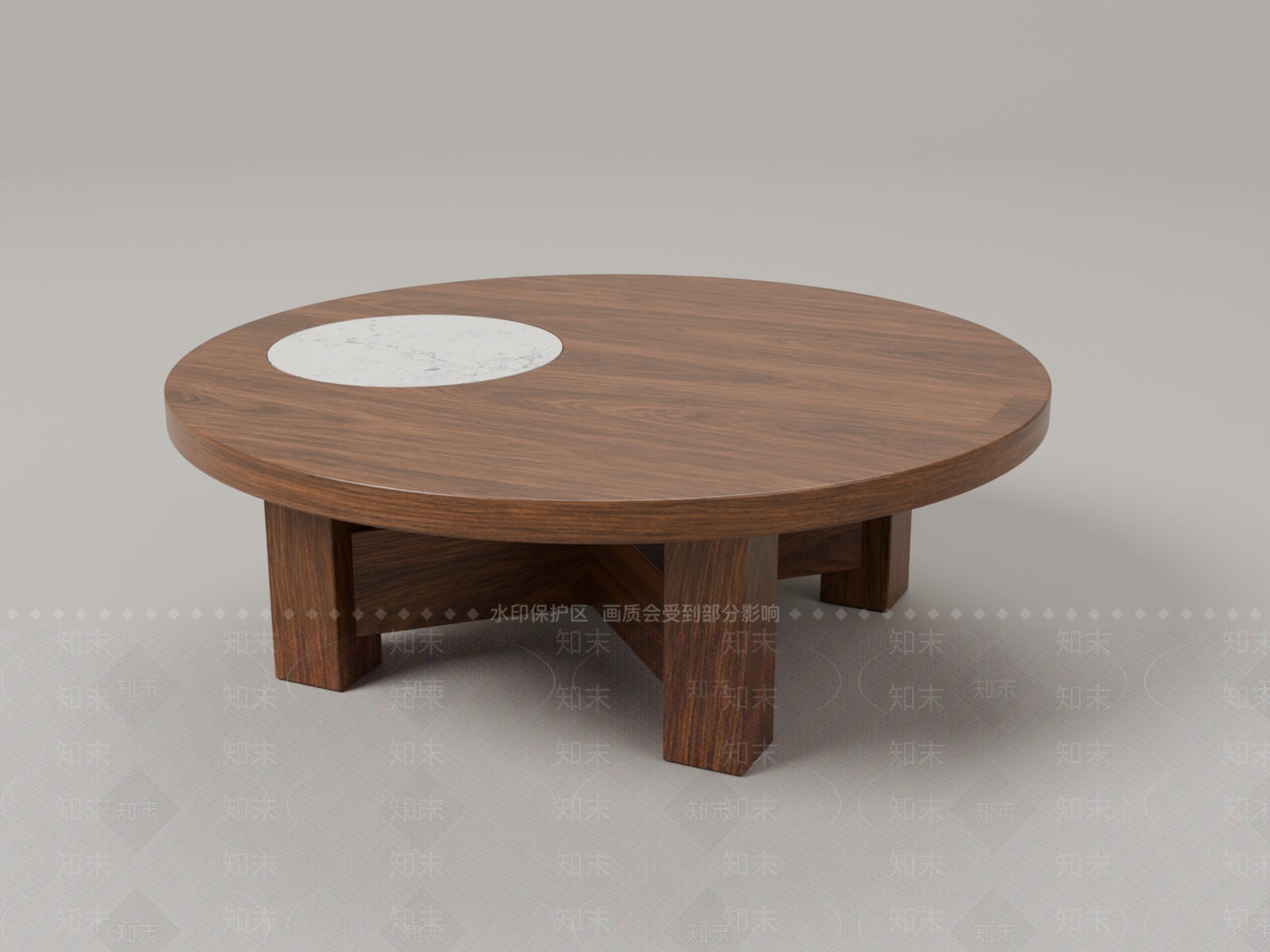 中古风茶几3D模型下载【ID:1233996582】