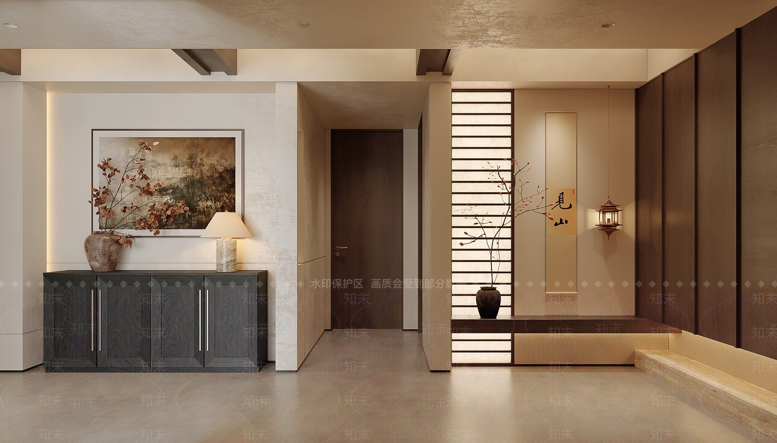 新中式宋式客餐厅3D模型下载【ID:1233997594】