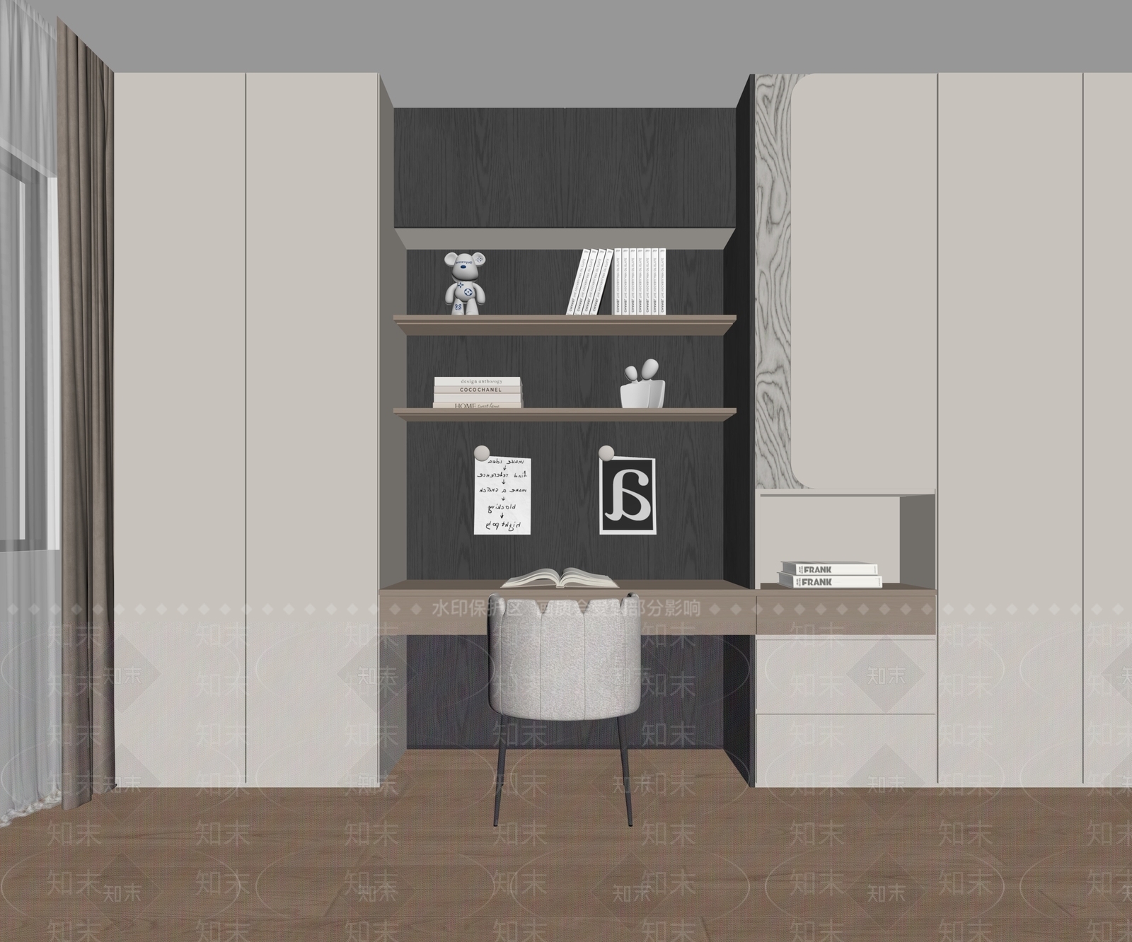 现代简约衣柜3D模型下载【ID:1233997783】