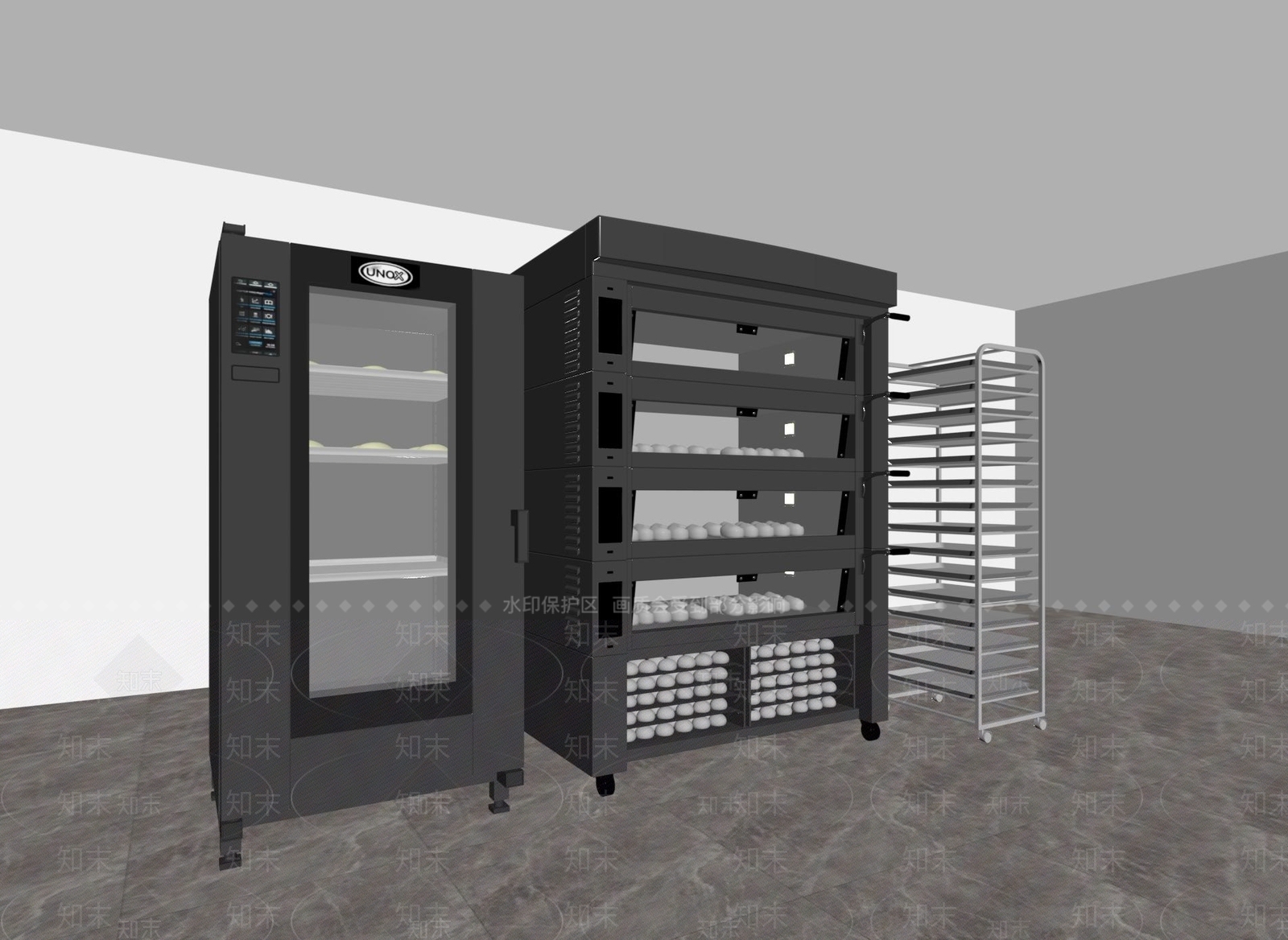 现代烤箱3D模型下载【ID:1233997706】