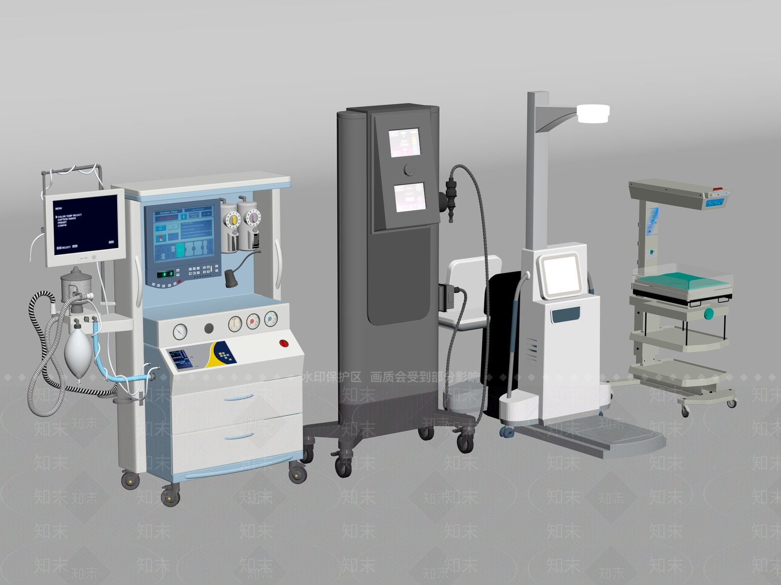 现代医疗器材3D模型下载【ID:1233998280】