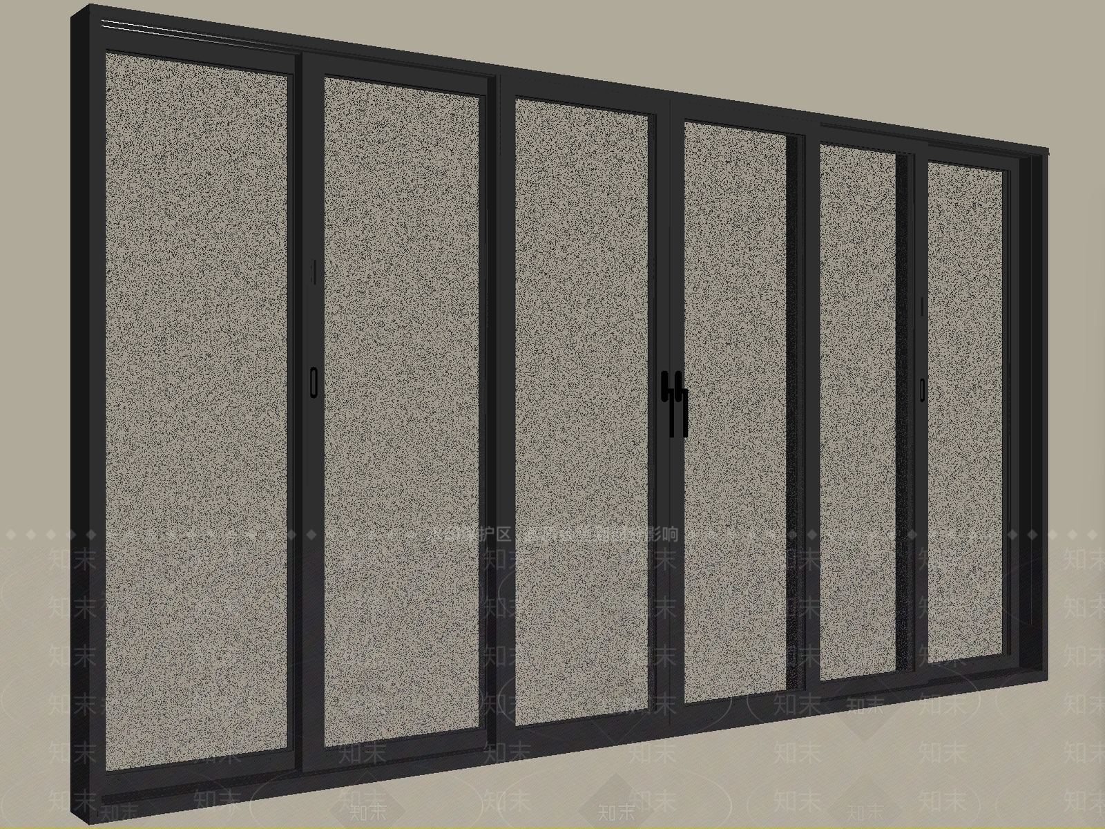轻奢推拉窗3D模型下载【ID:1233998320】