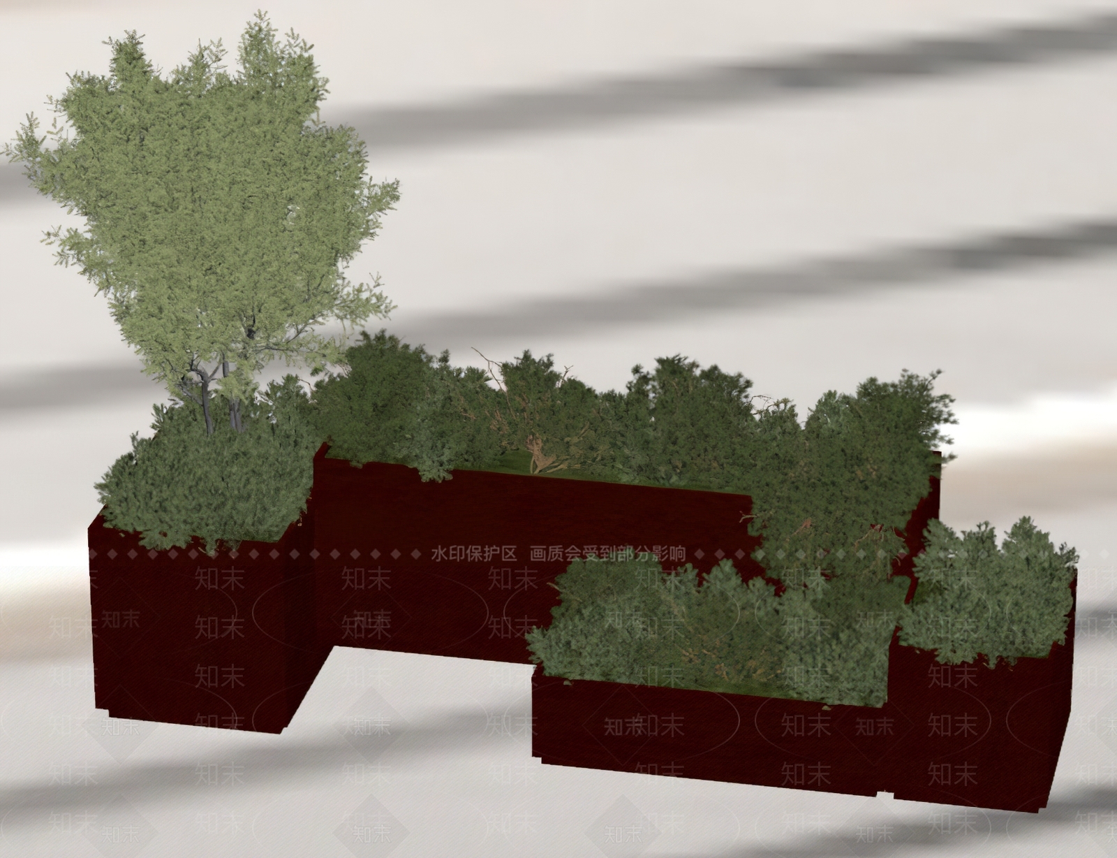 现代景观树3D模型下载【ID:1233998717】