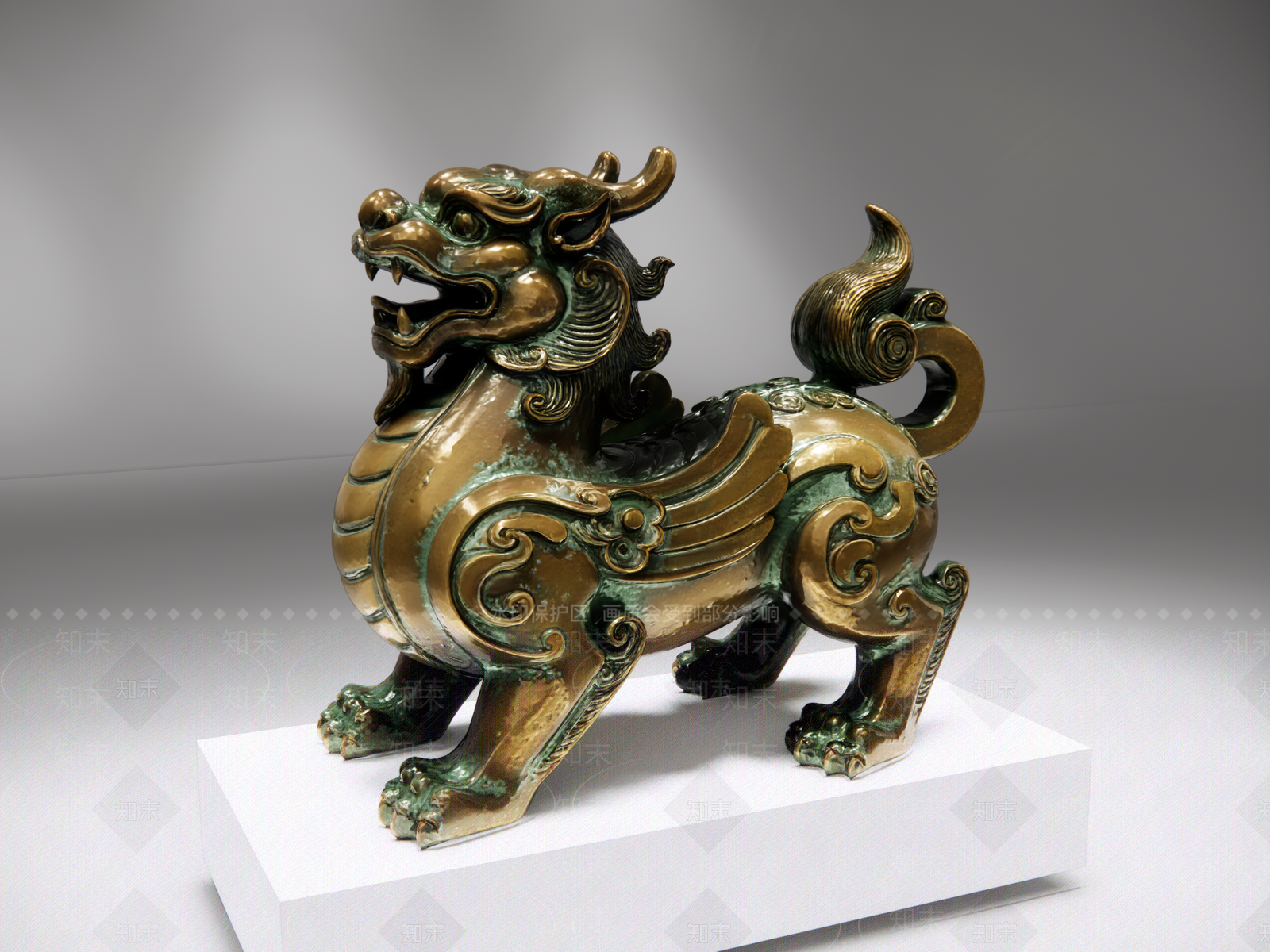 中式雕塑摆件SU模型下载【ID:1233998801】
