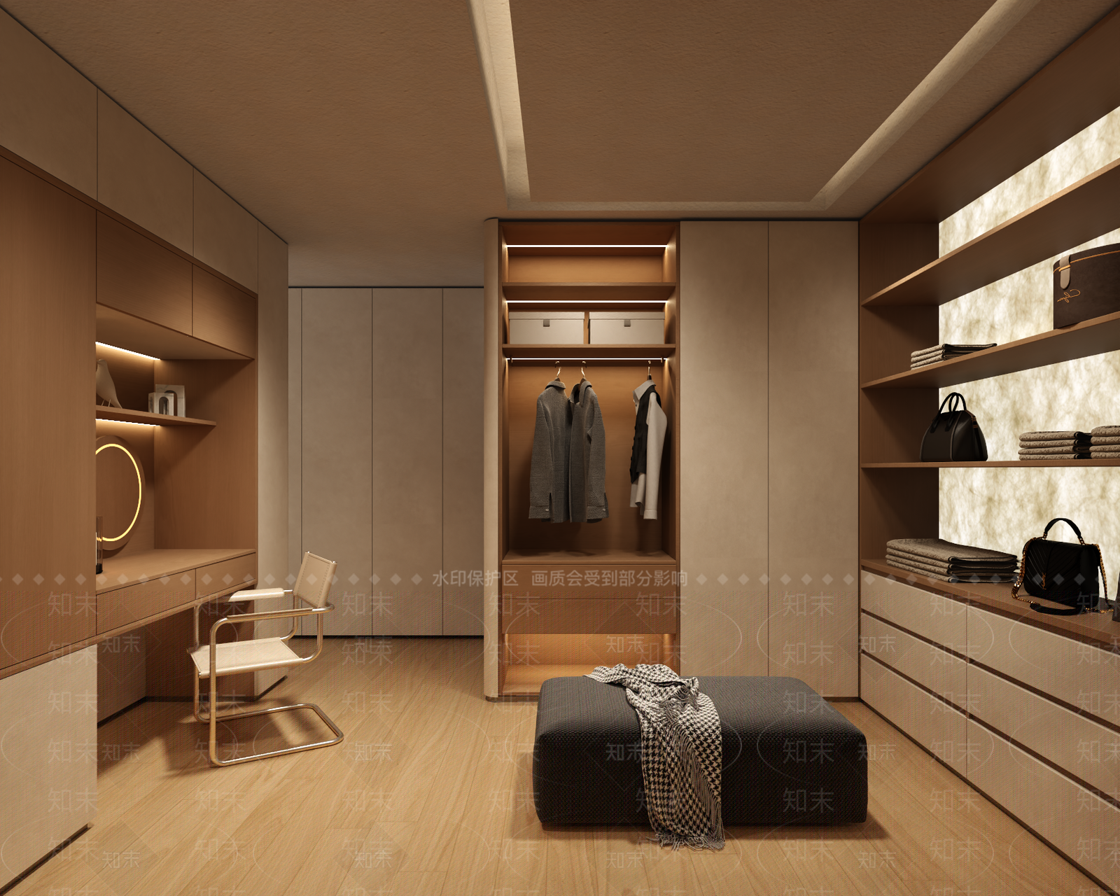 奶油风主卧3D模型下载【ID:1233999737】