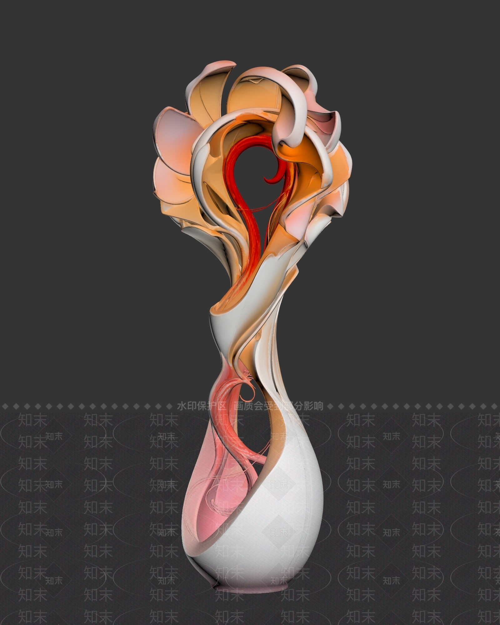 现代雕塑摆件3D模型下载【ID:1234000856】