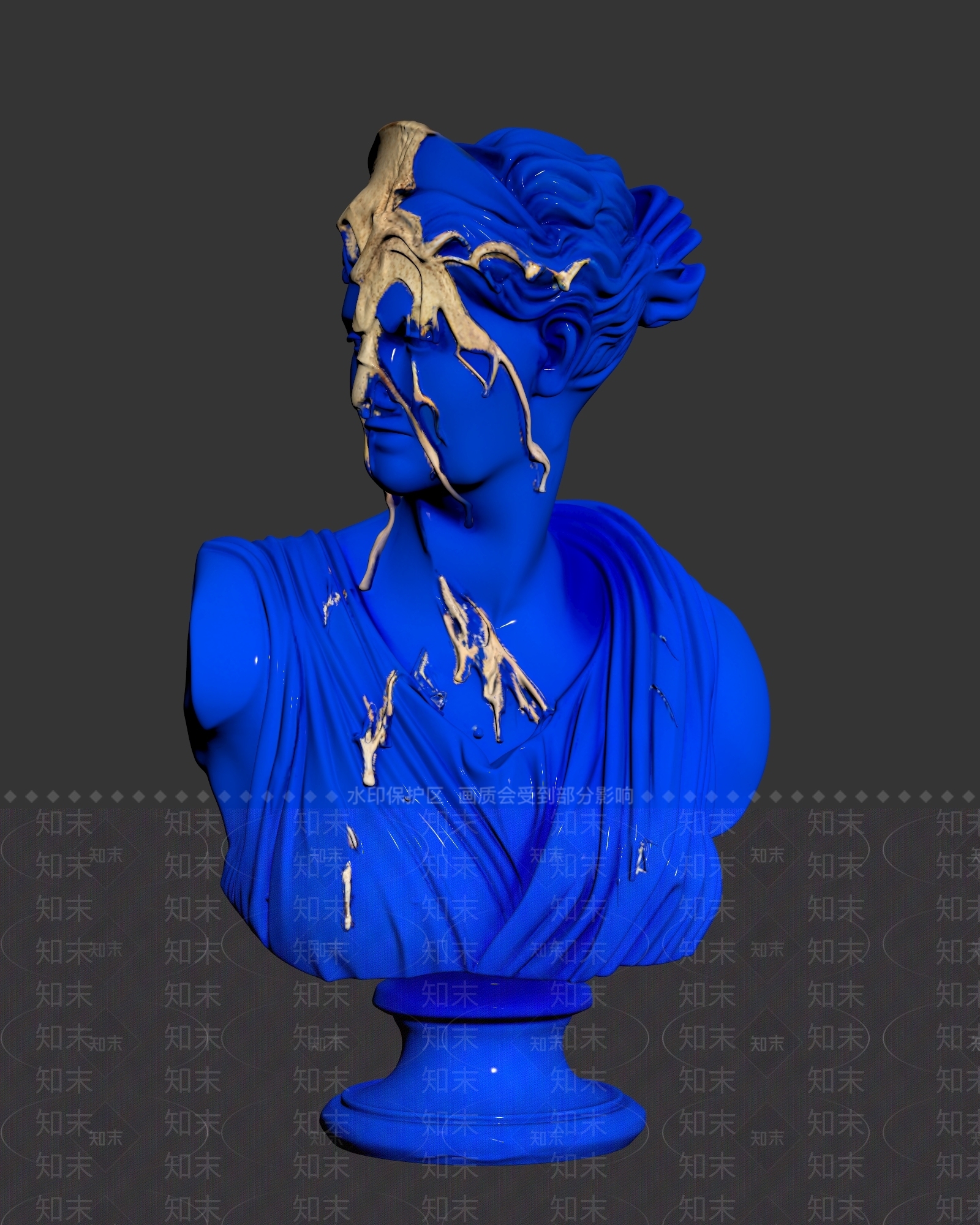 轻奢雕塑摆件3D模型下载【ID:1234001341】