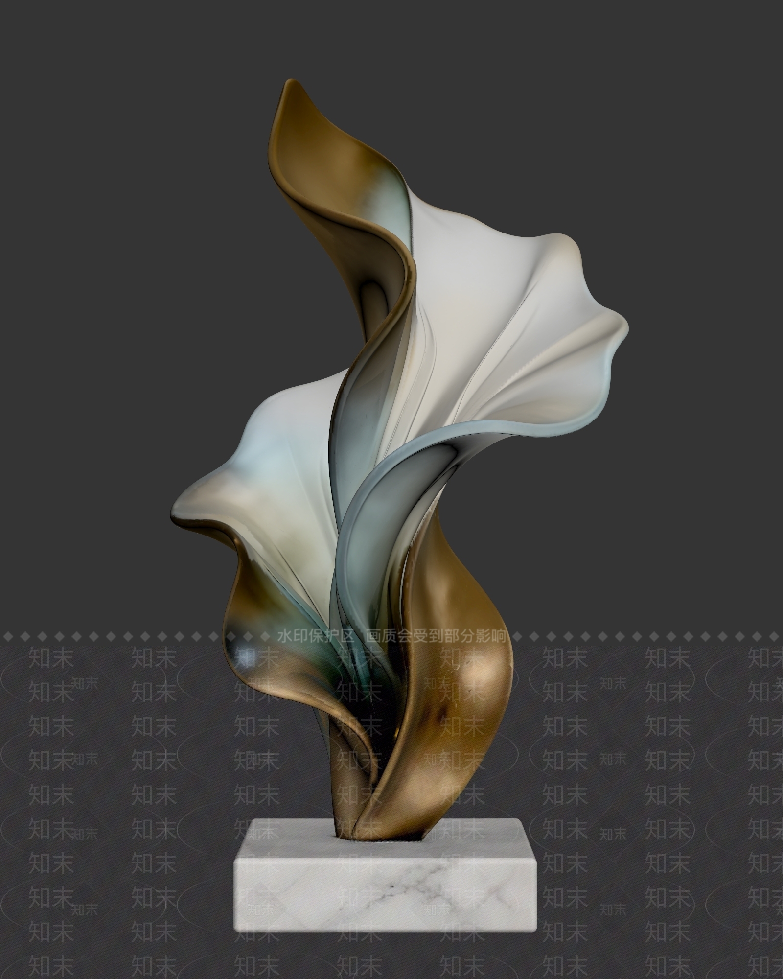 轻奢雕塑摆件3D模型下载【ID:1234001392】