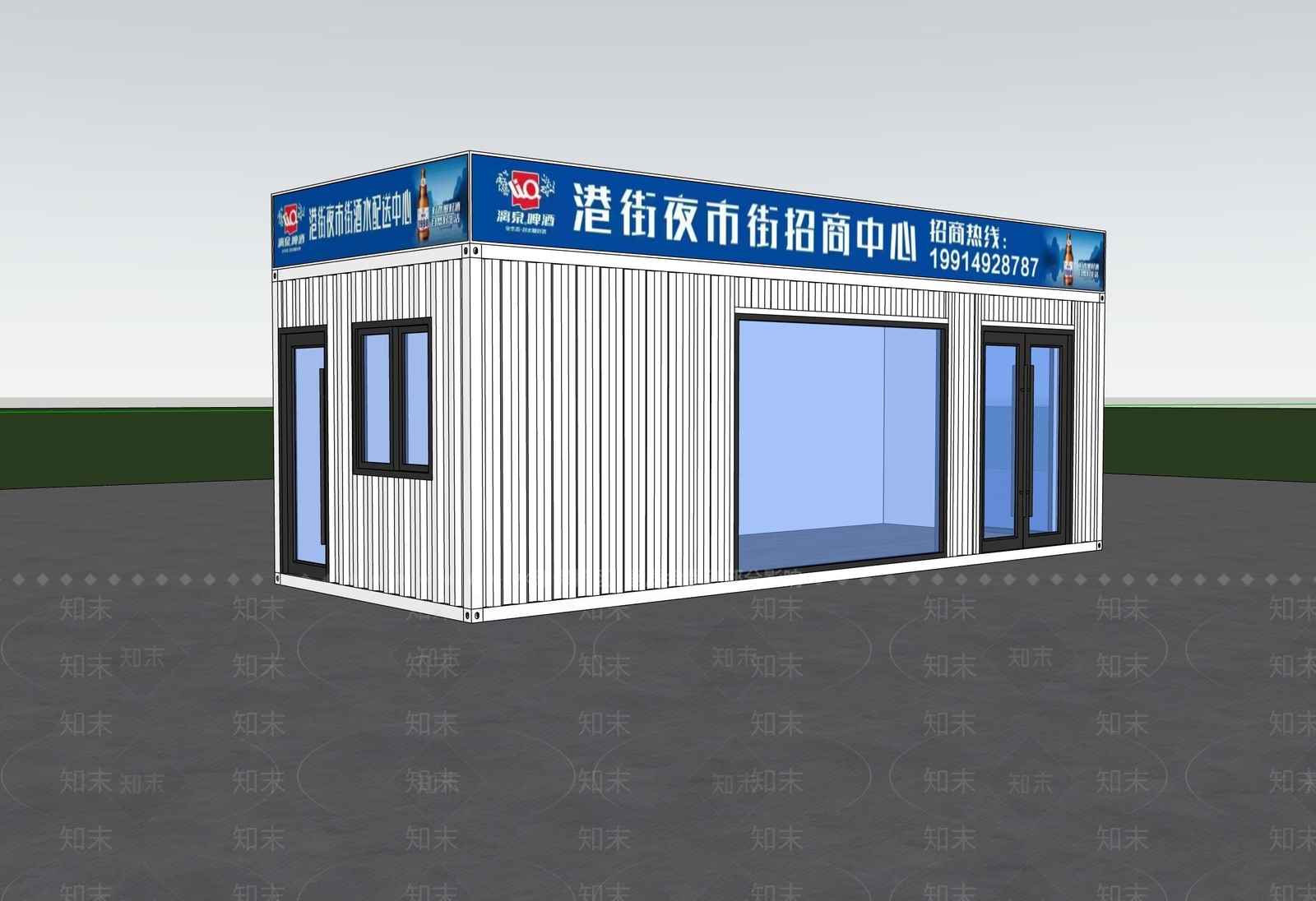 现代其他商业建筑SU模型下载【ID:1234001415】