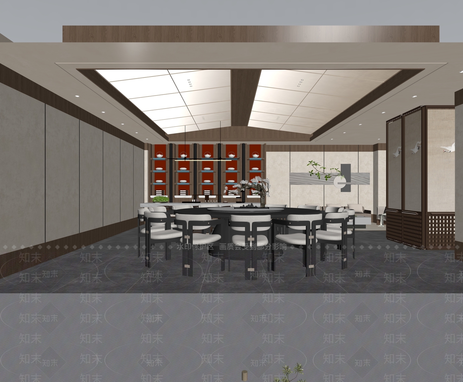 新中式包厢3D模型下载【ID:1234003372】