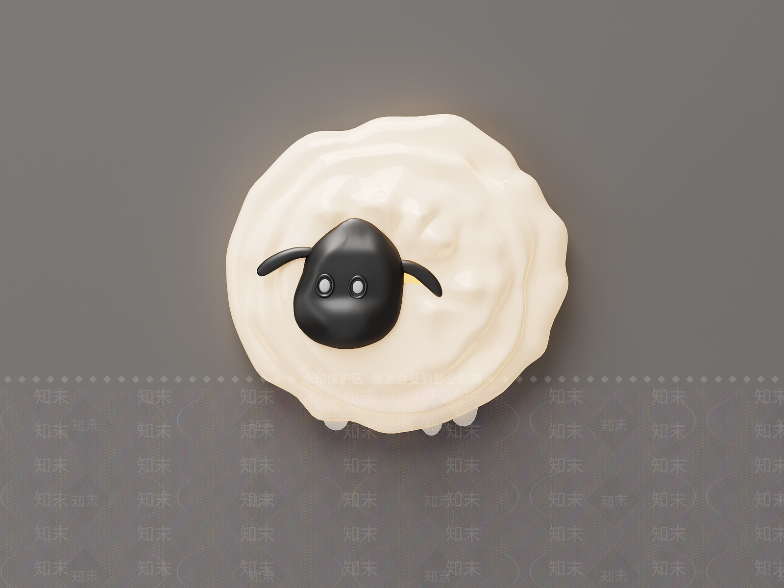 奶油风儿童壁灯3D模型下载【ID:1234003980】