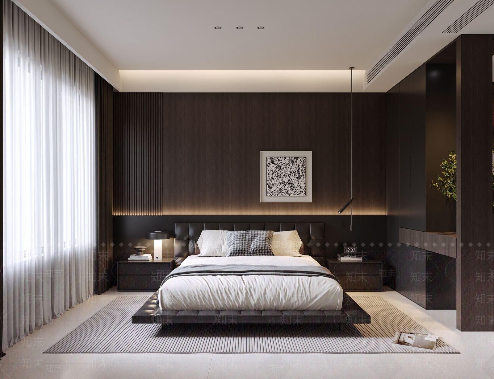 意式极简主卧3D模型下载【ID:1234004547】