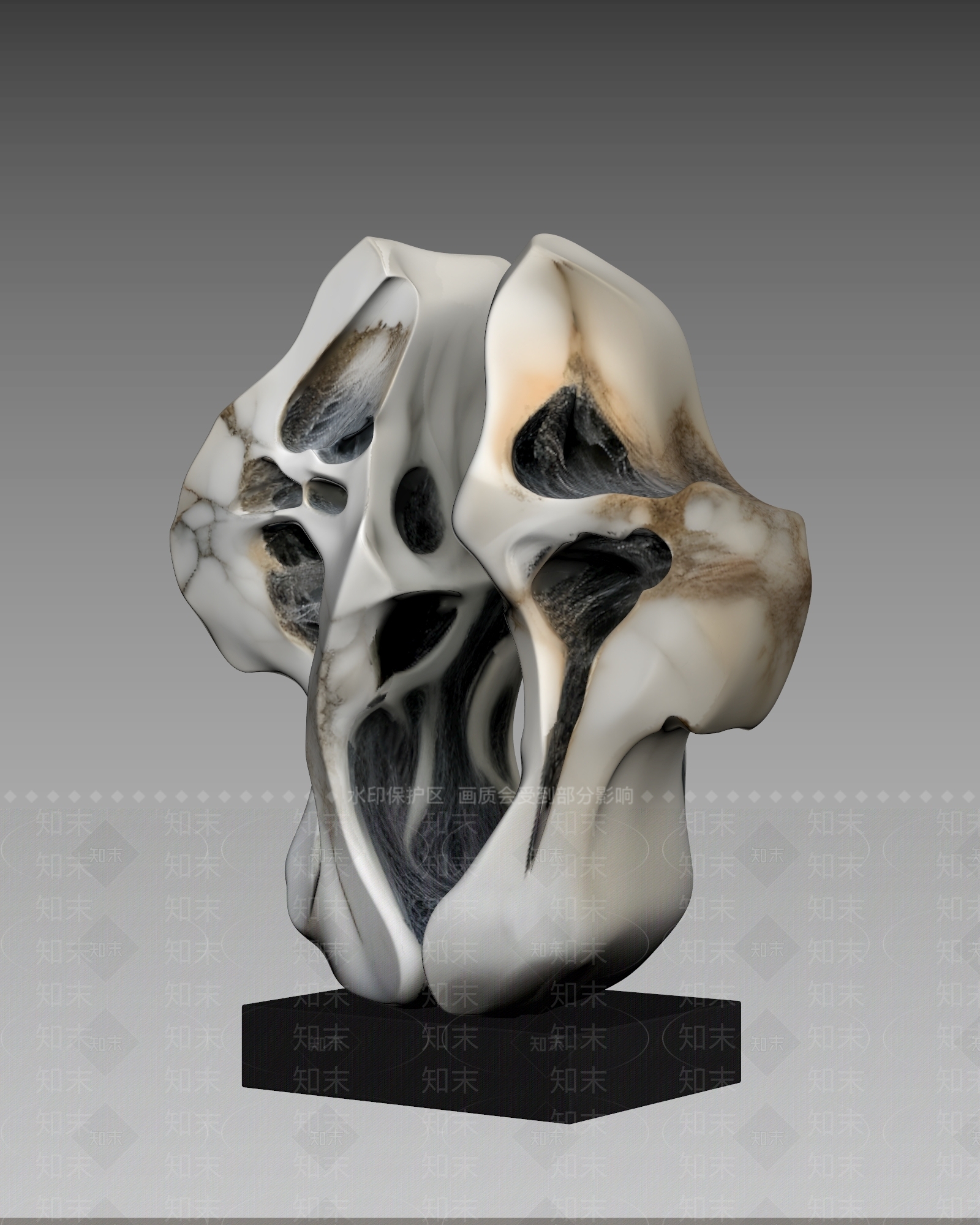 新中式雕塑摆件3D模型下载【ID:1234004594】