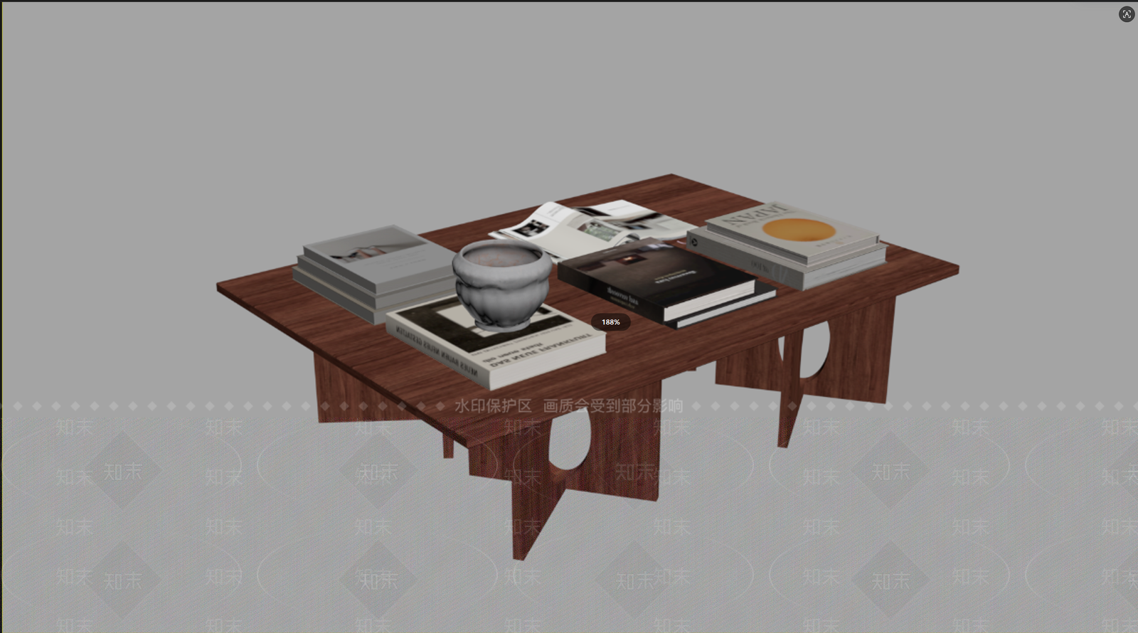 中古风茶几3D模型下载【ID:1234005091】