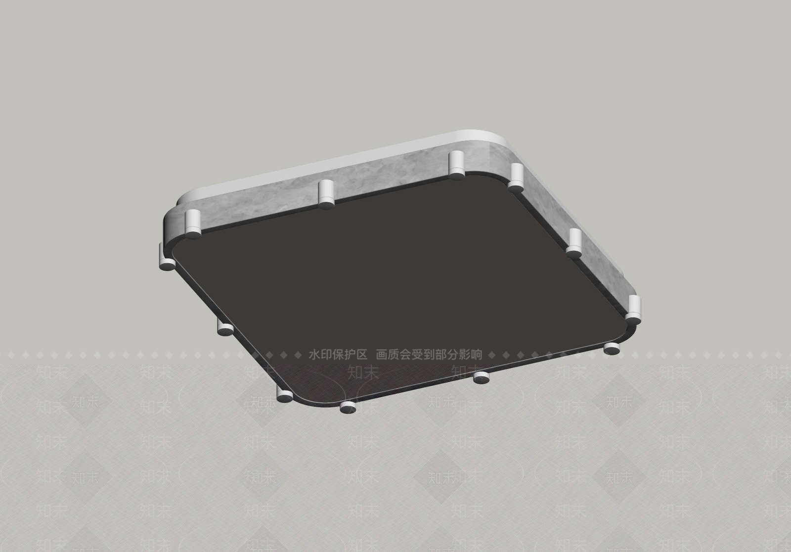 现代简约吸顶灯SU模型下载【ID:1234005558】