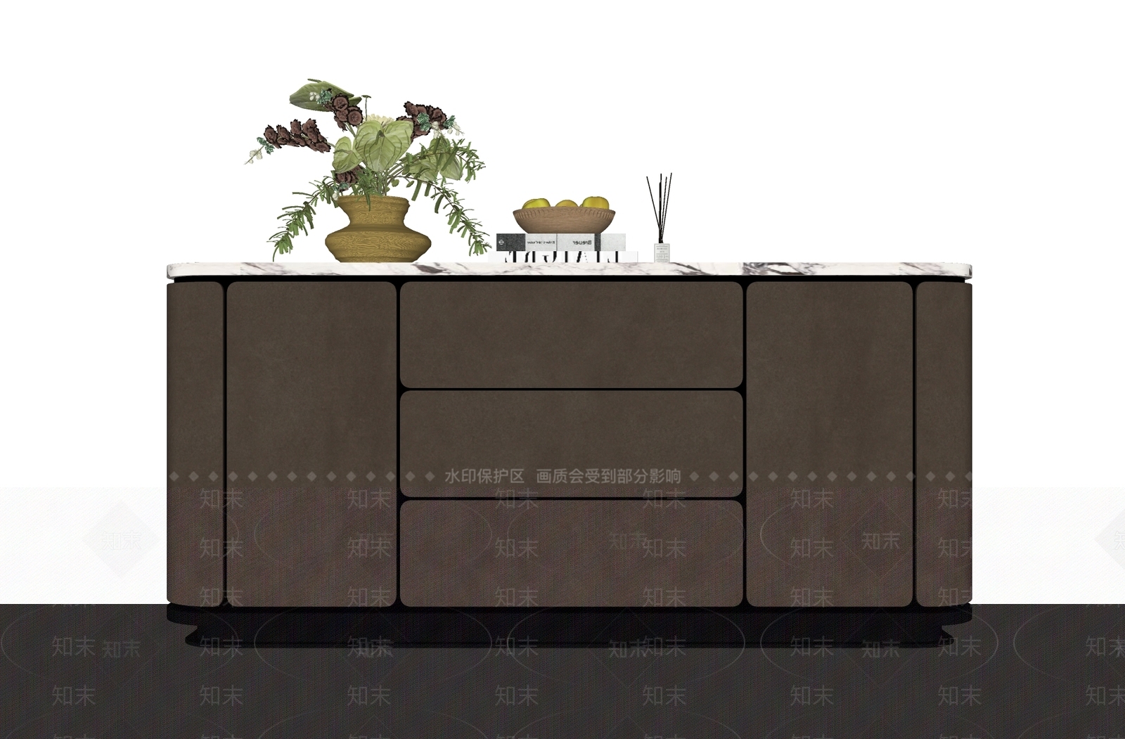 意式极简餐边柜SU模型下载【ID:1234006682】