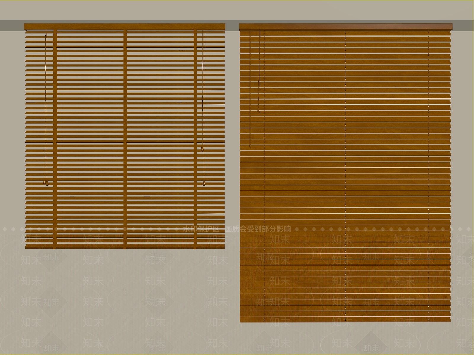 原木风百叶窗3D模型下载【ID:1234007364】