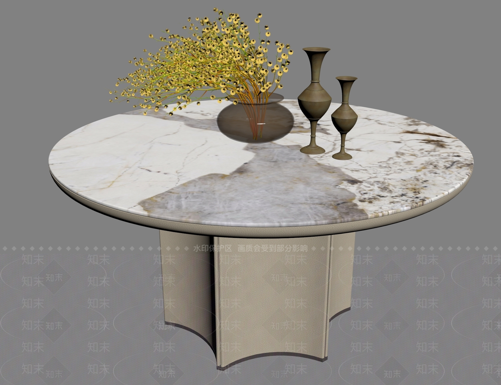 意式极简餐桌3D模型下载【ID:1234007749】