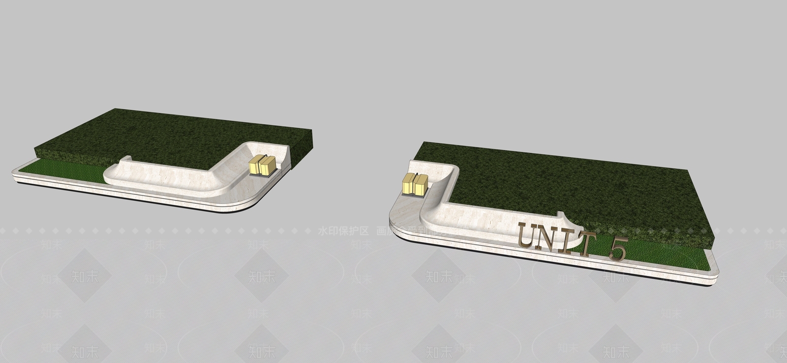 现代主义景观导视SU模型下载【ID:1234007815】