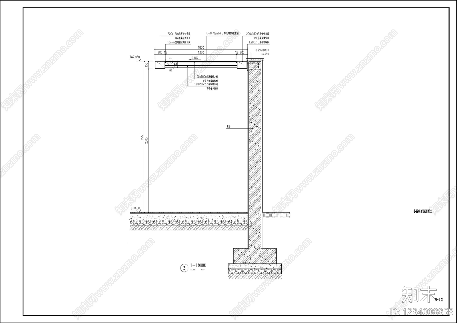 庭院cad施工图下载【ID:1234008858】