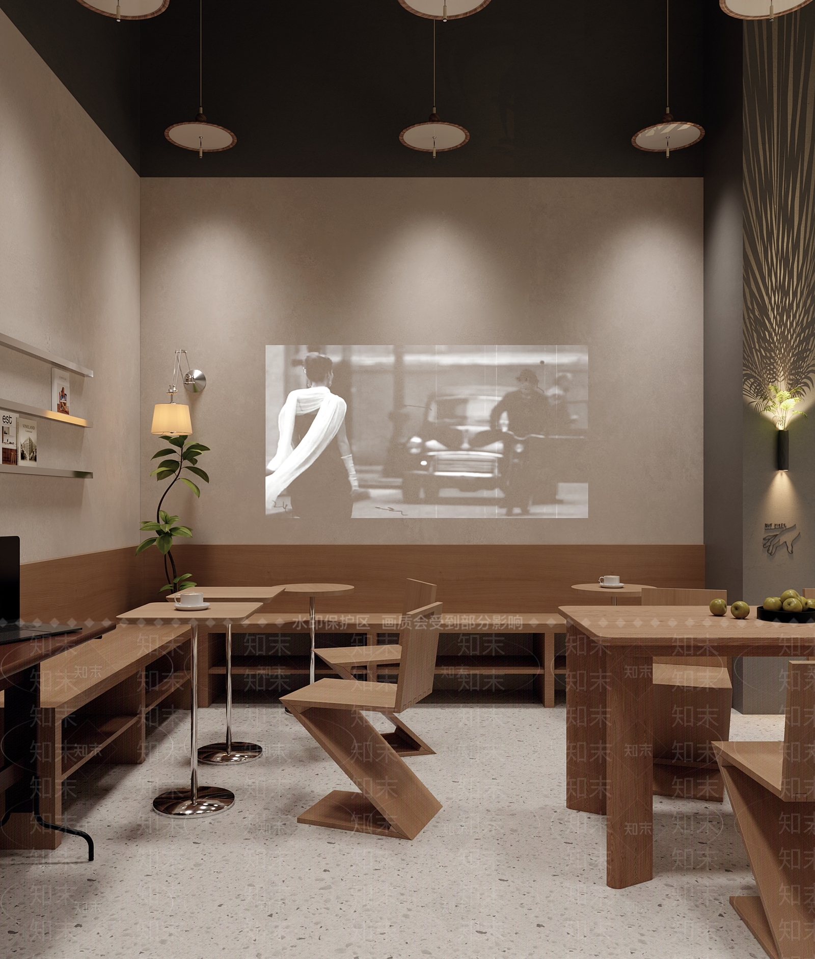 原木风咖啡厅3D模型下载【ID:1234009335】