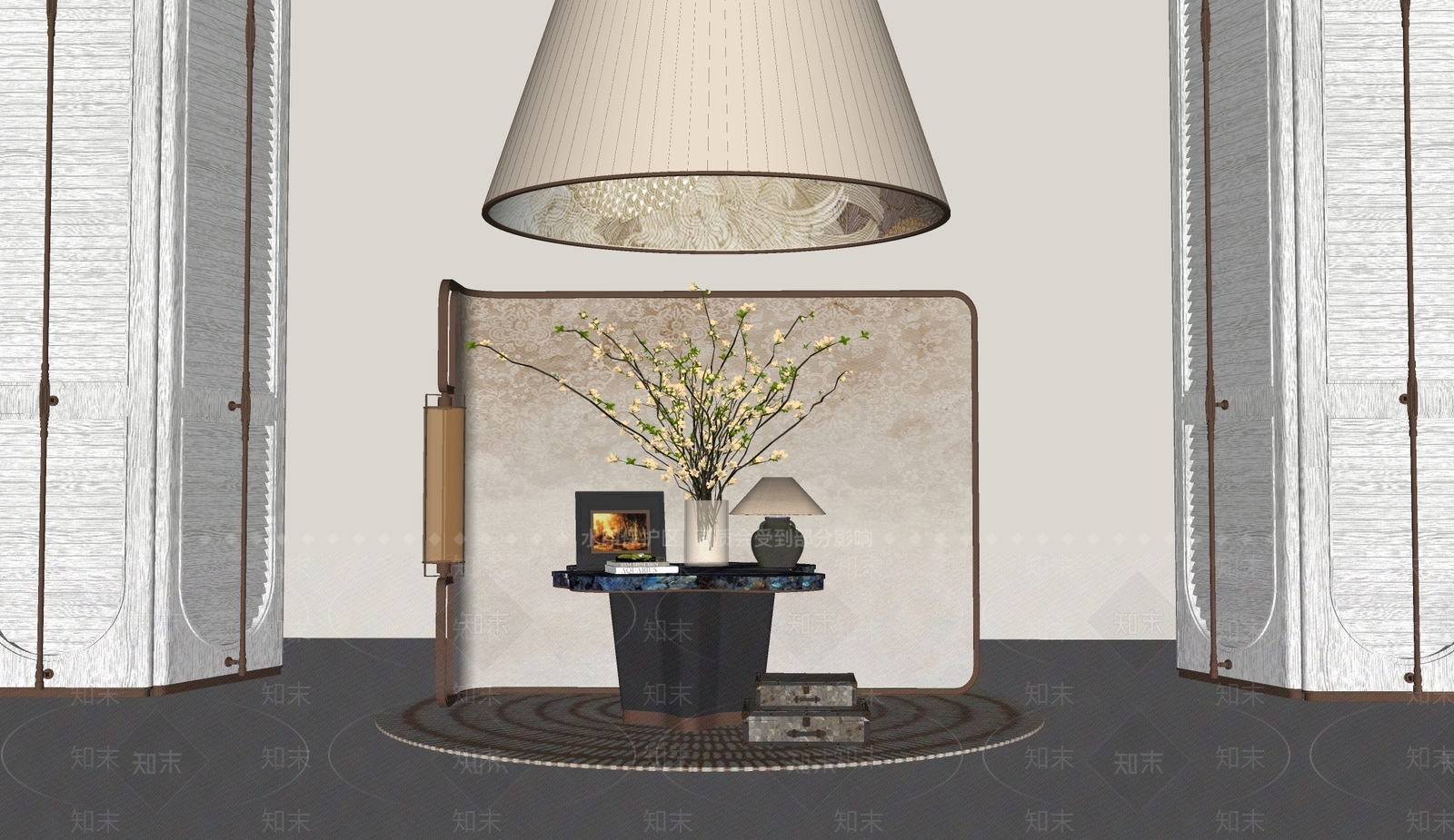 新中式其他桌子3D模型下载【ID:1234009761】
