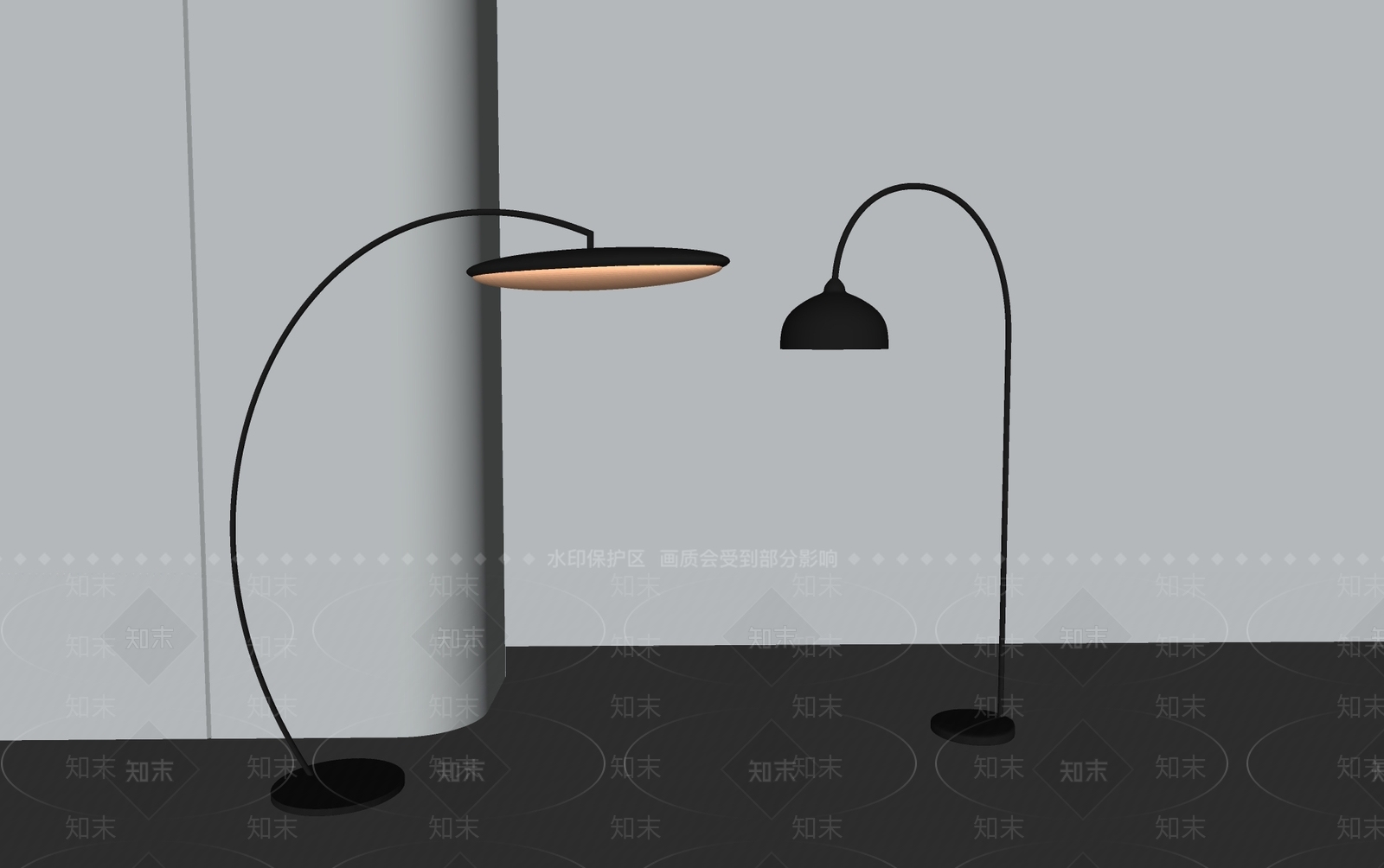 极简落地灯SU模型下载【ID:1234009859】