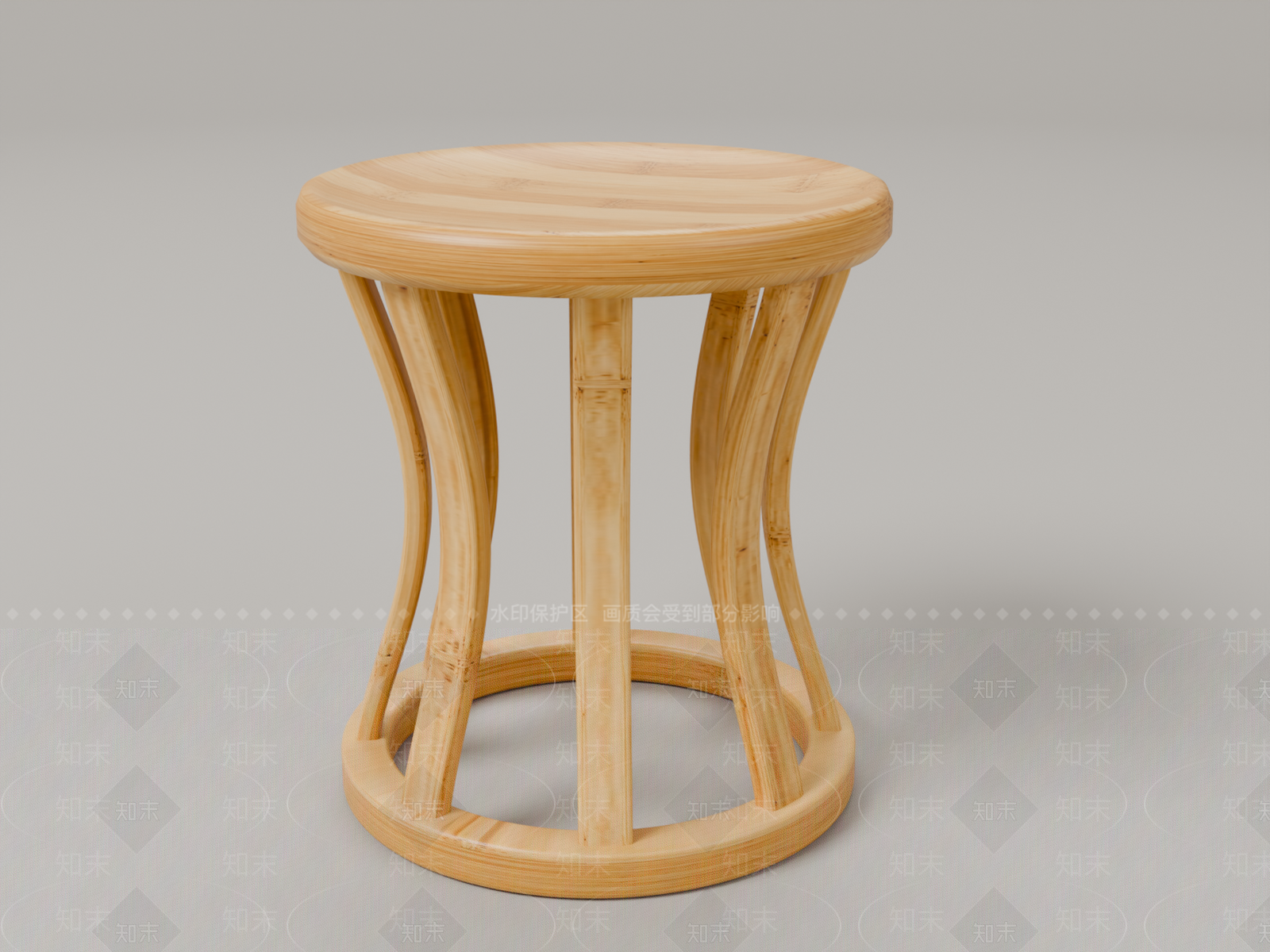 原木风其他凳子3D模型下载【ID:1234011122】