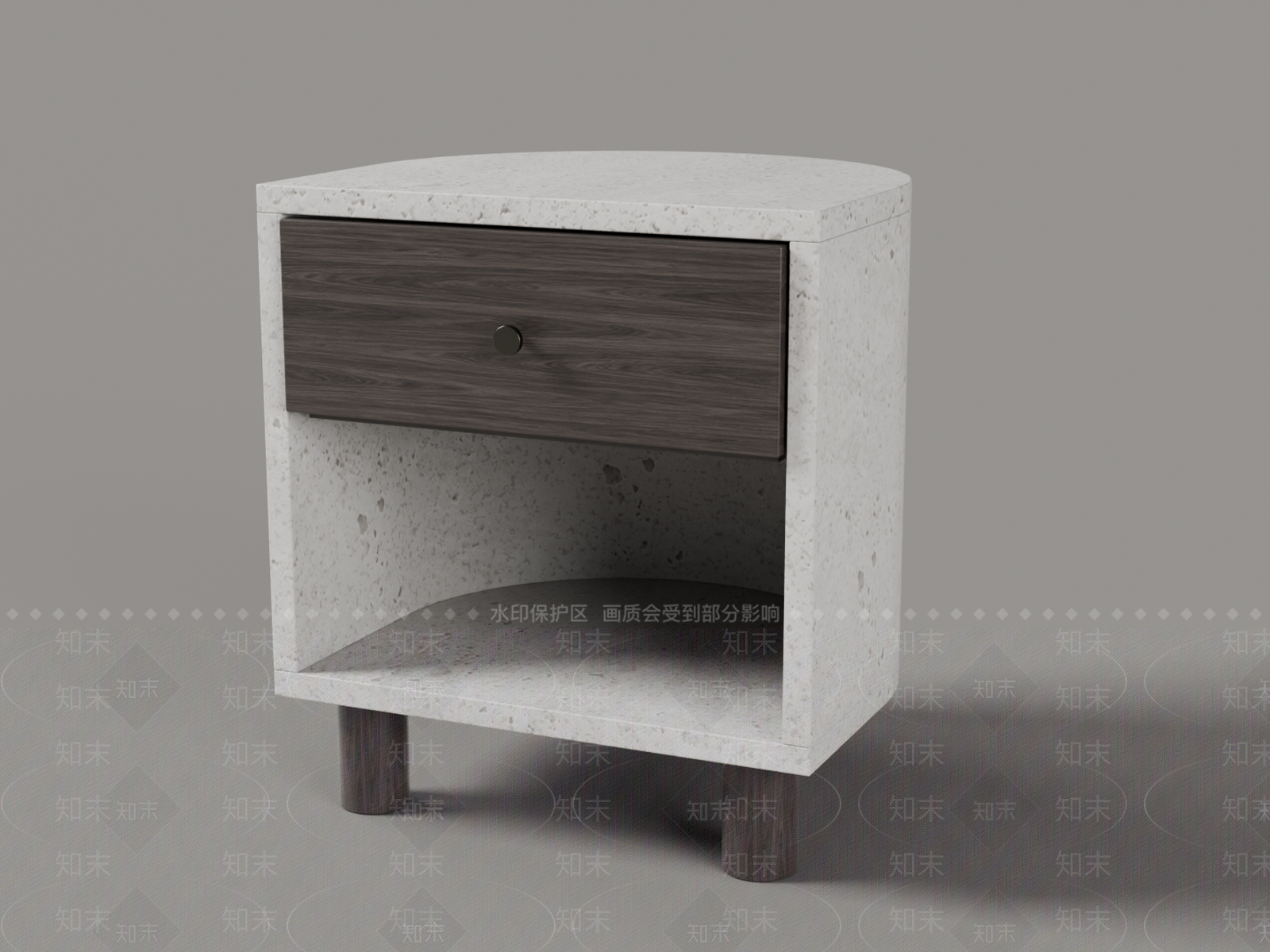 现代简约床头柜3D模型下载【ID:1234011741】