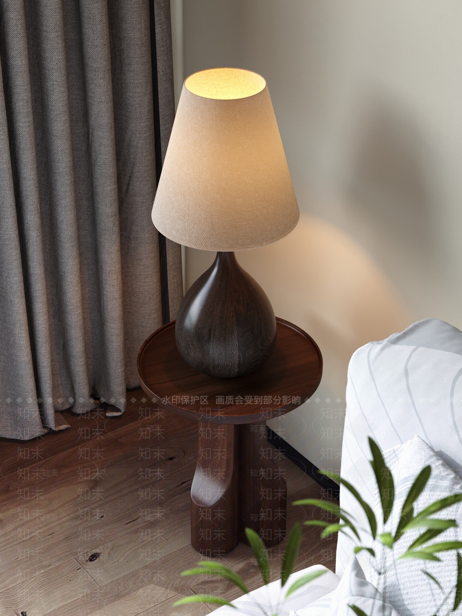 中古风台灯3D模型下载【ID:1234014960】